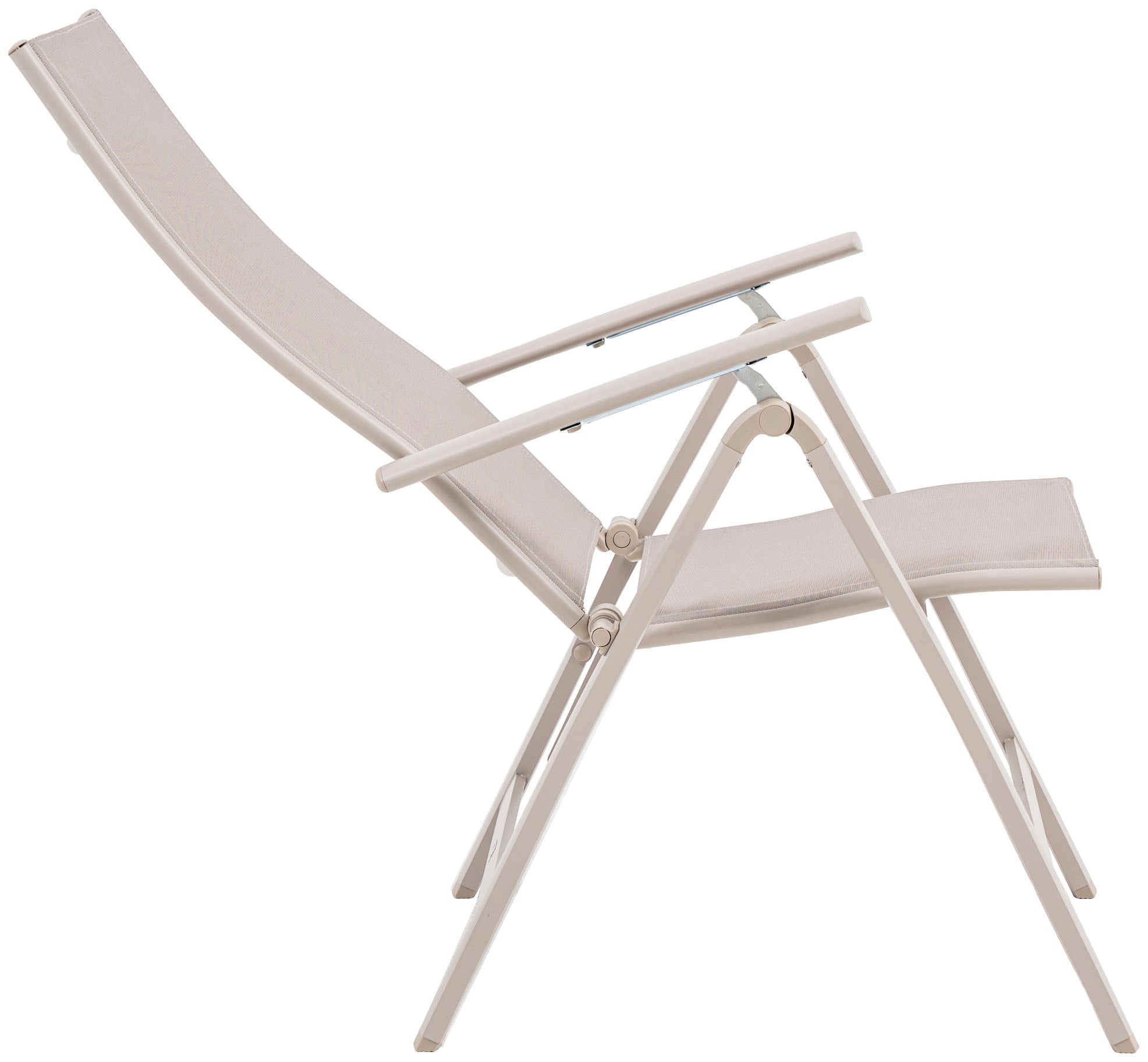 KONIFERA Garten-Essgruppe »Messina«, (Set, 7 tlg., 6x Sessel, 1x Tisch 160x90x74 cm, Aluminium, Textilgewebe), klappbar, 7-fach verstellbare Rückenlehne, Tischplatte aus Alulatten