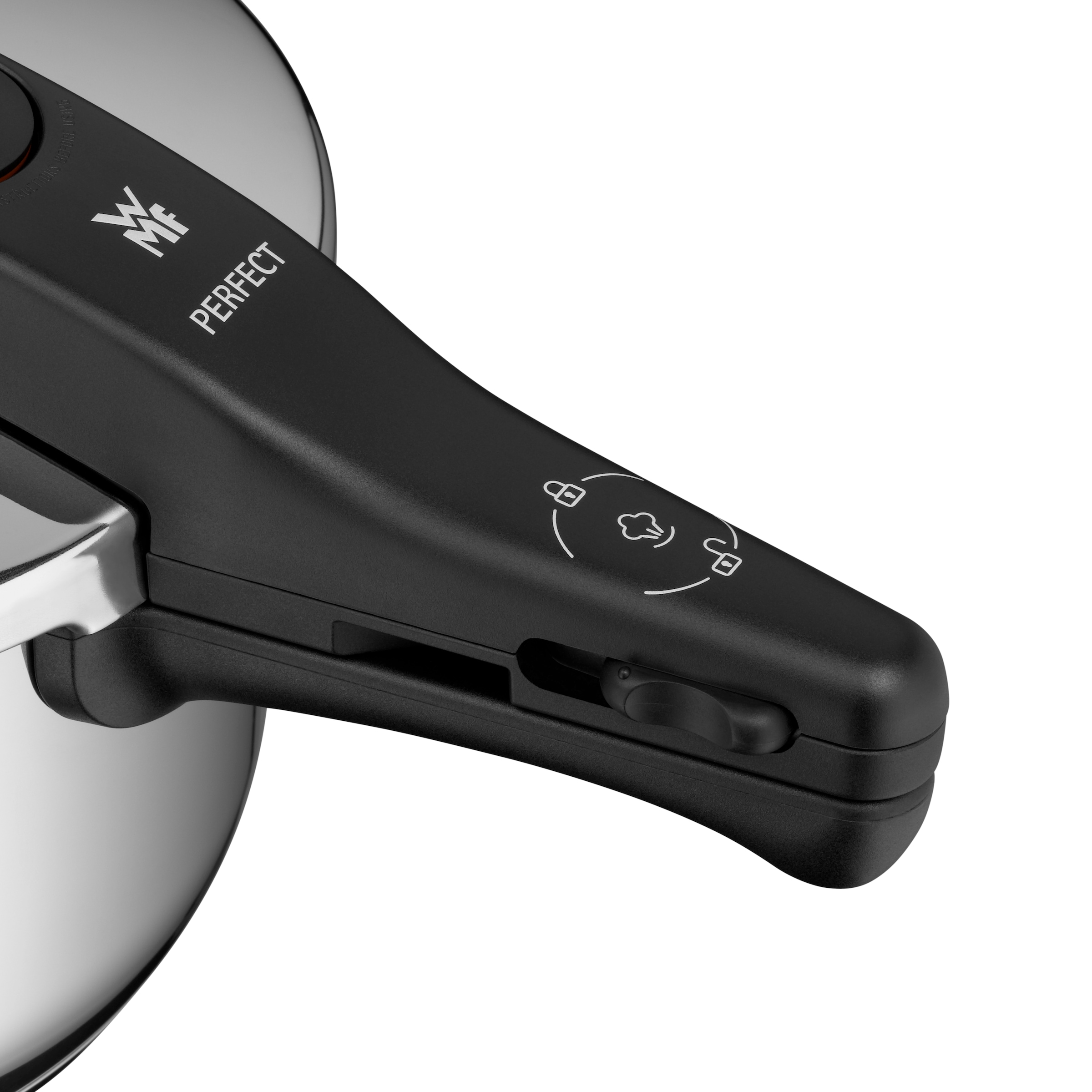 WMF Schnellkochtopf »Perfect One Pot Induktion 3l«, Cromargan® Edelstahl Rostfrei 18/10, (1 tlg.), abnehmbarer Deckelgriff, großes Kochsignal, 2 Kochstufen