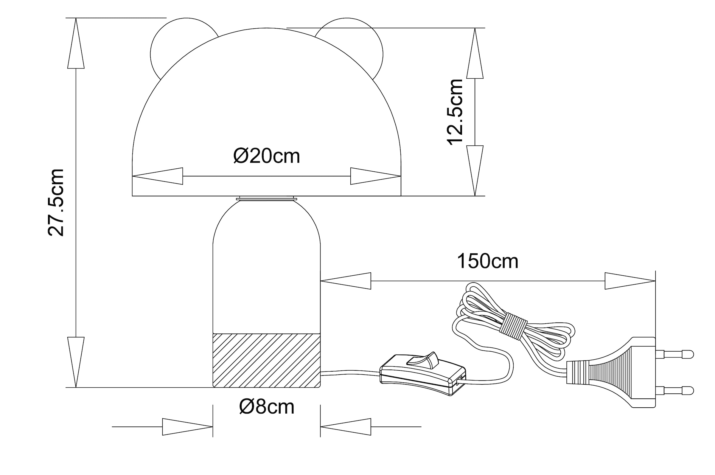 OTTO home Tischleuchte »Alinn« E14 1 Stk. die ideale Kinderzimmerleuchte
