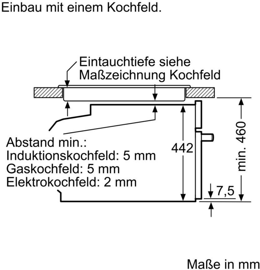 BOSCH Einbaubackofen »CBG635BS3«, 8, CBG635BS3, mit Teleskopauszug nachrüstbar, ecoClean Direct