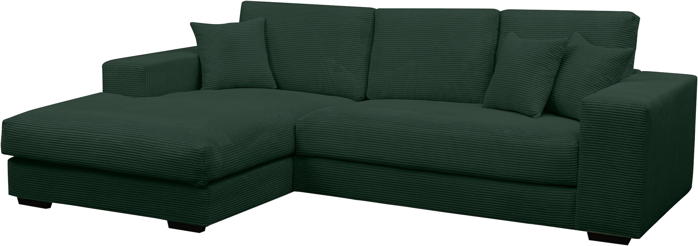 WERK2 Ecksofa »Eden modern und zeitlos, geschmackvolles Sofa, Breite 286cm, L-Form« Design Ecksofa in Cord mit besonders weichem Sitzkomfort