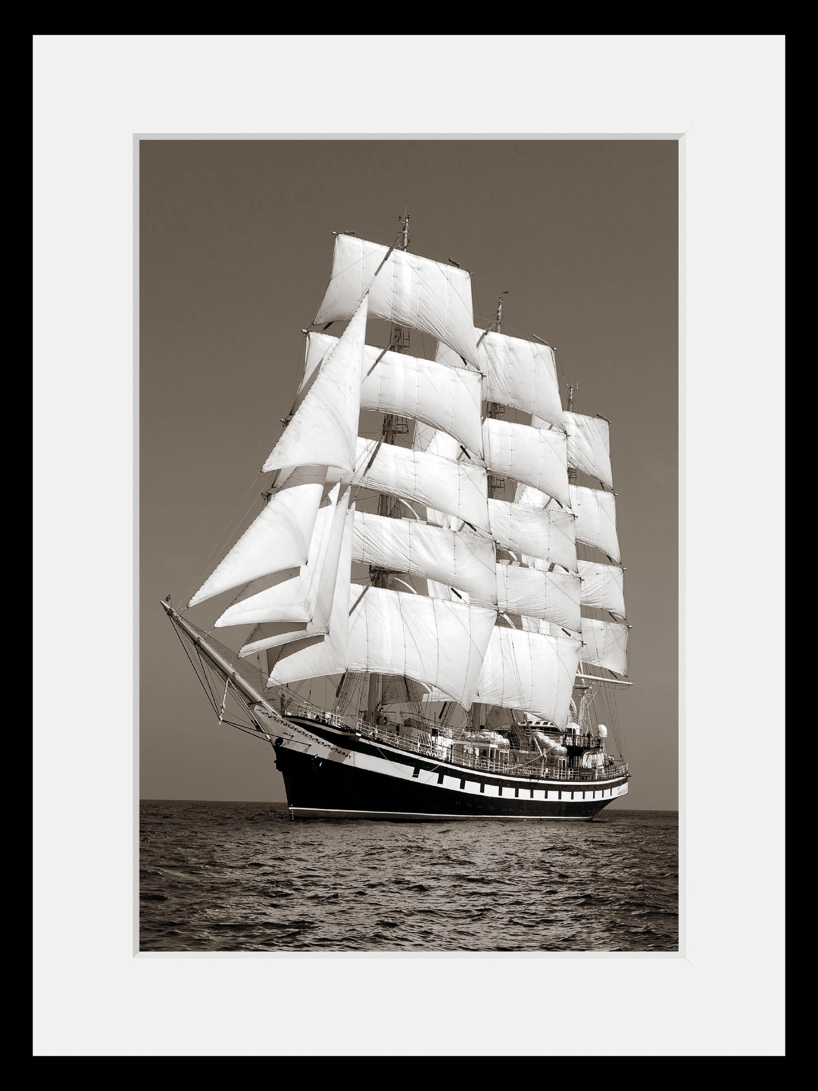 queence Bild »Pearl«, Schiffe-Seelandschaft-Seebilder-Meer-Meer Bilder-Sport-historische Ereignisse, (1 St.), HD Premium Poster-Druck inkl. Holzrahmen