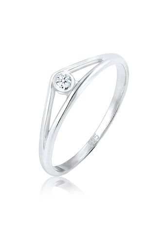 Elli DIAMONDS Verlobungsring »Verlobungsring Geo Diamant (0.03 ct.) 925 Silber« kaufen