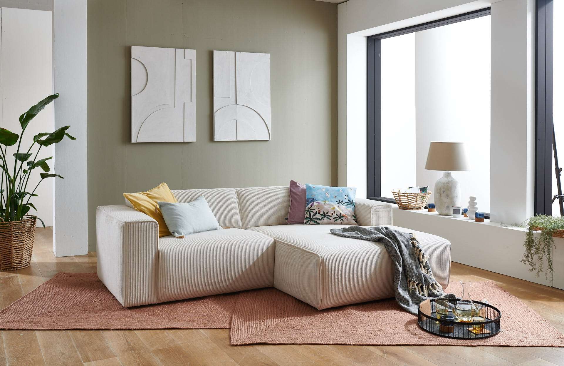 andas Ecksofa »Noord mit Kedernaht, Breite 234 cm«