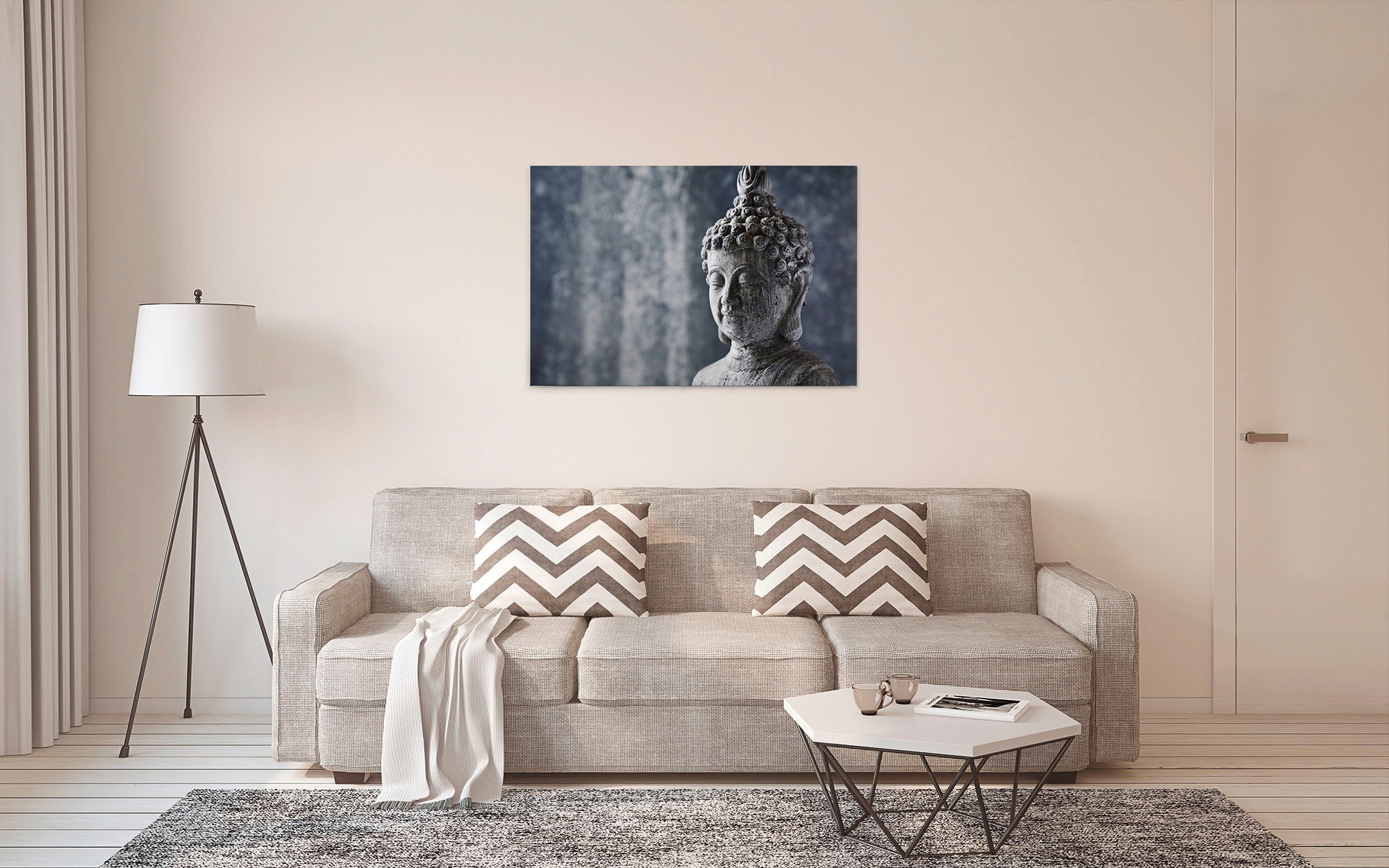 A.S. Création Leinwandbild »Asian Culture«, Kunst-Gemälde-Kinder, (1 St.), Asiatisch Buddha Relax Keilrahmen Entspannung Leinwand-Bild Wohnzimmer