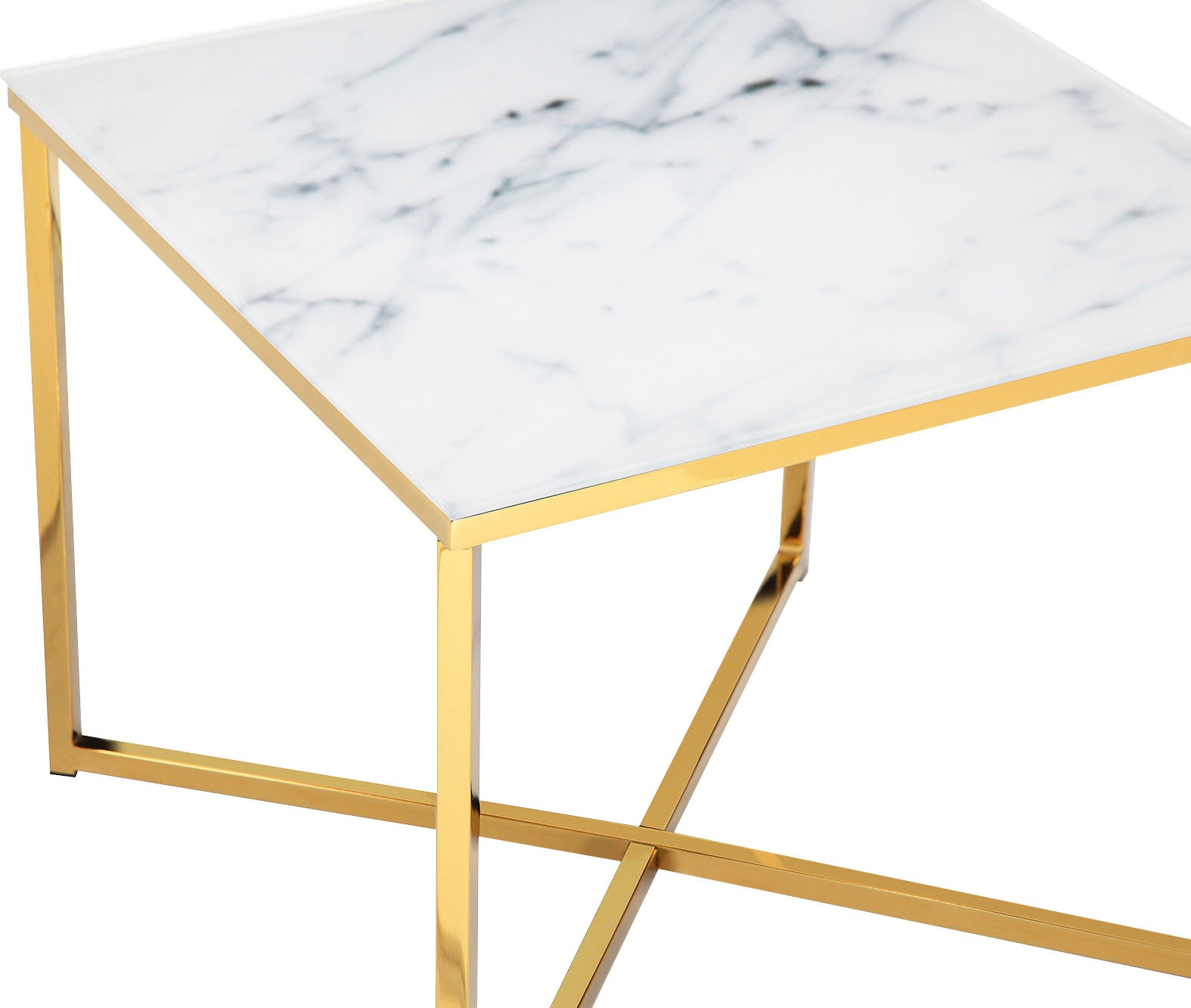 SalesFever Beistelltisch, Elegante Tischplatte in edler Marmoroptik