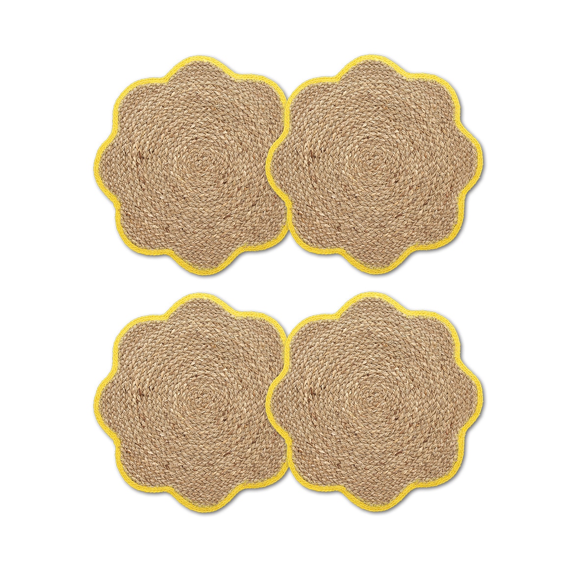 Zeller Present Platzset »Tischset 4tlg., Grasgeflecht, ca. Ø 38,5 cm«
