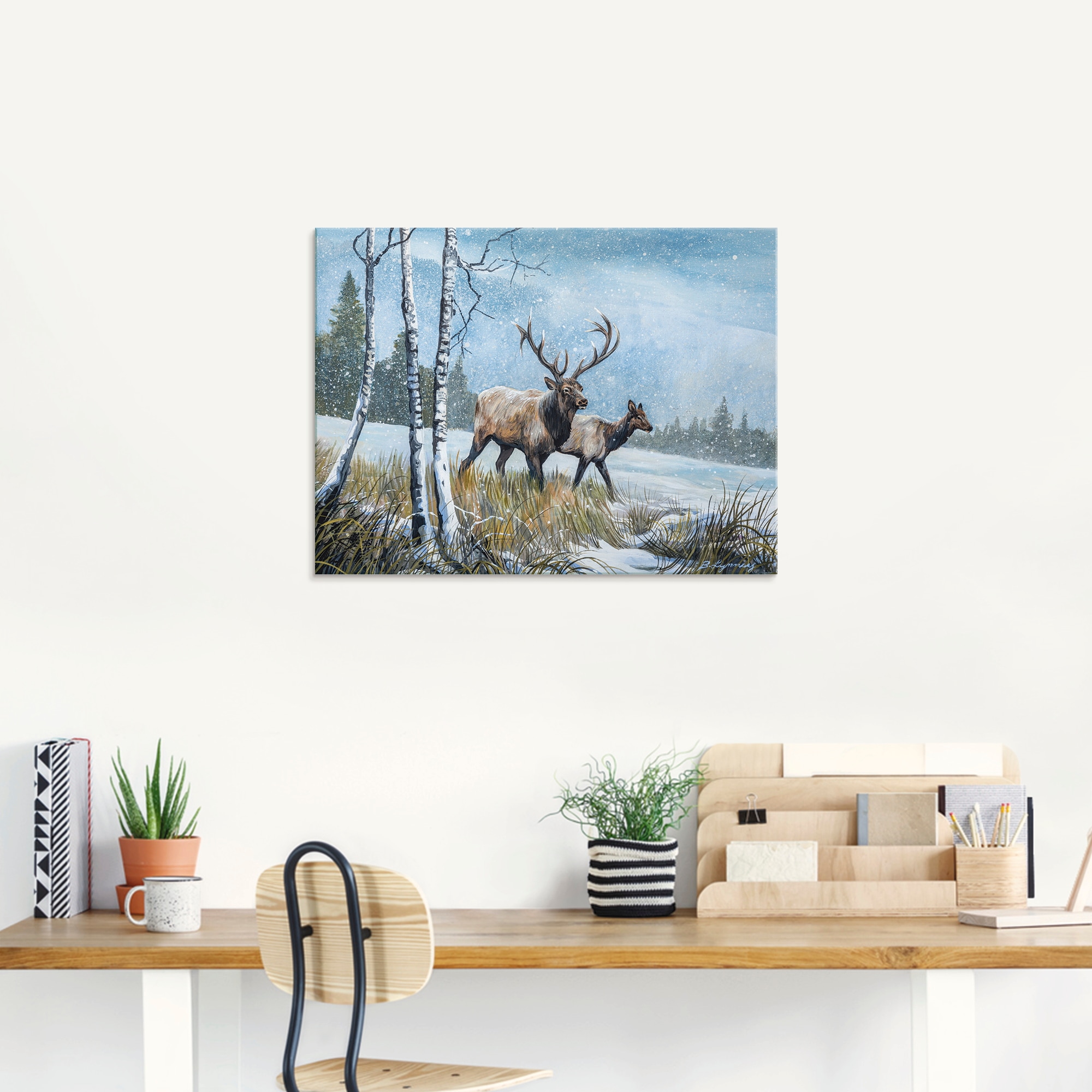 Artland Glasbild »Hirsch Reise IV«, Wildtiere, (1 St.), in verschiedenen Gr günstig online kaufen