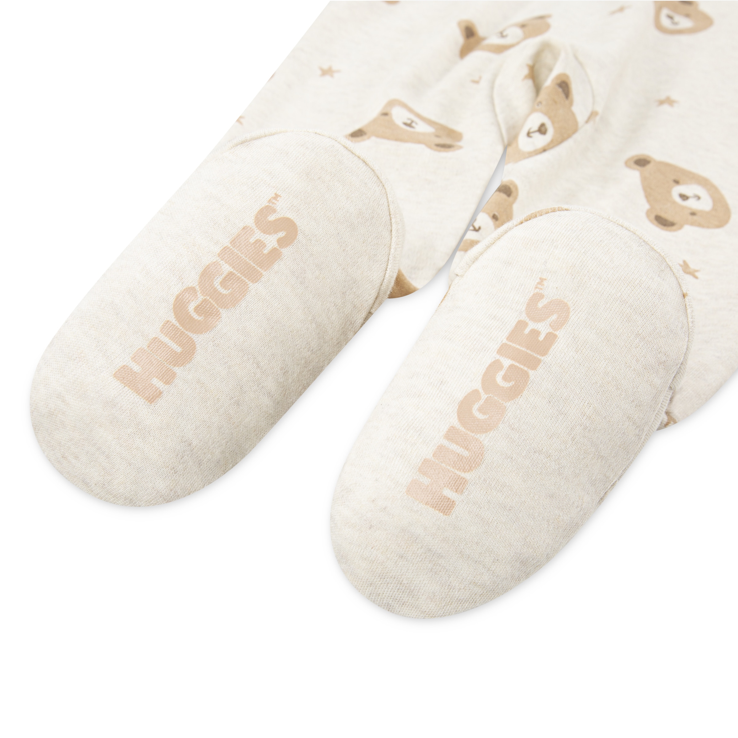 HUGGIES babywear Strampler »HUGB FOOTED COVERALL«, allover mit Bärchen und Sternen bedruckt