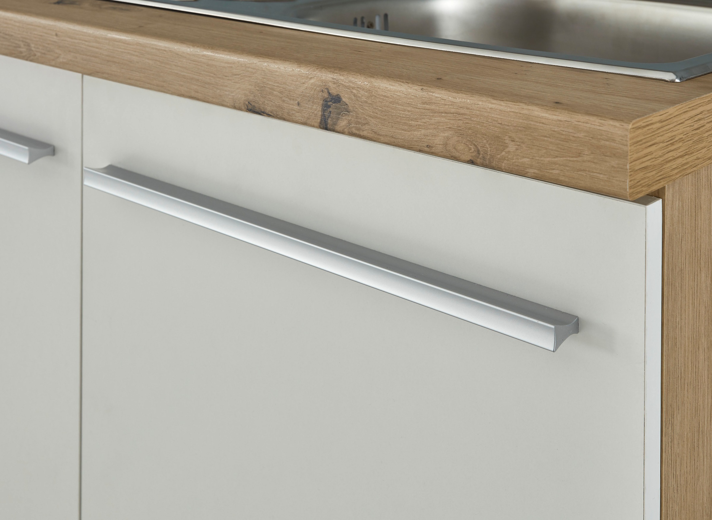 KOCHSTATION Küchenzeile »KS-Florida mit 38mm starker Arbeitsplatte«, Breite 220 cm, wahlweise mit E-Geräten, Soft-Close-Funktion