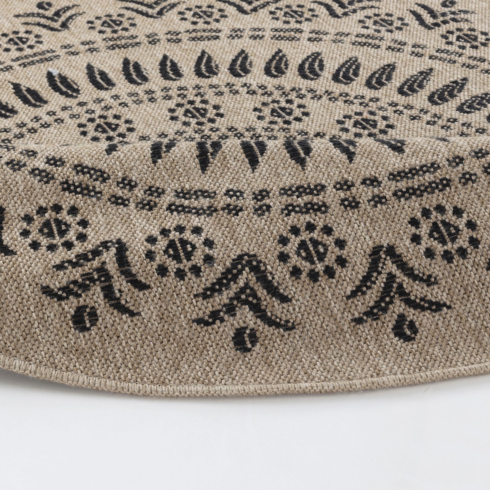Livabliss Teppich »ILA«, rund, 8 mm Höhe, Teppich In- /Outdoor Boho Jute-Optik, Balkon, Terrasse, Garten, Rund
