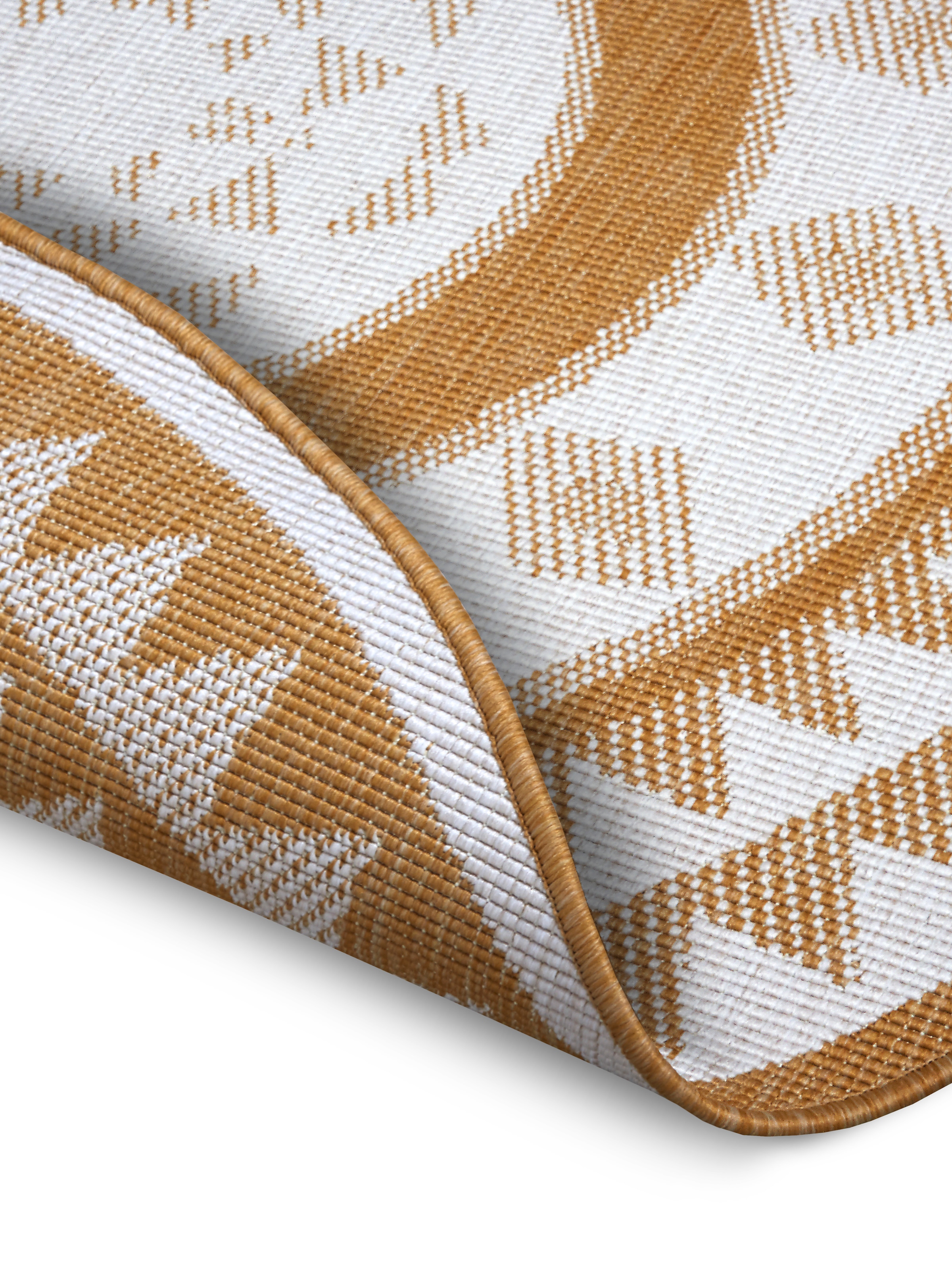 NORTHRUGS Teppich »Jamaica«, rund, 5 mm Höhe, In-& Outdoor, Wetterfest, Balkon, Garten, Wohnzimmer, Wasserfest