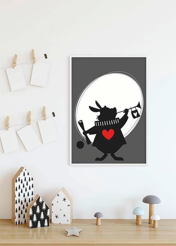 Komar Bild »Alice Rabbit« Disney 1 Stk. tlg. Wandbild zur Dekoration im Kinderzimmer - ohne Rahmen