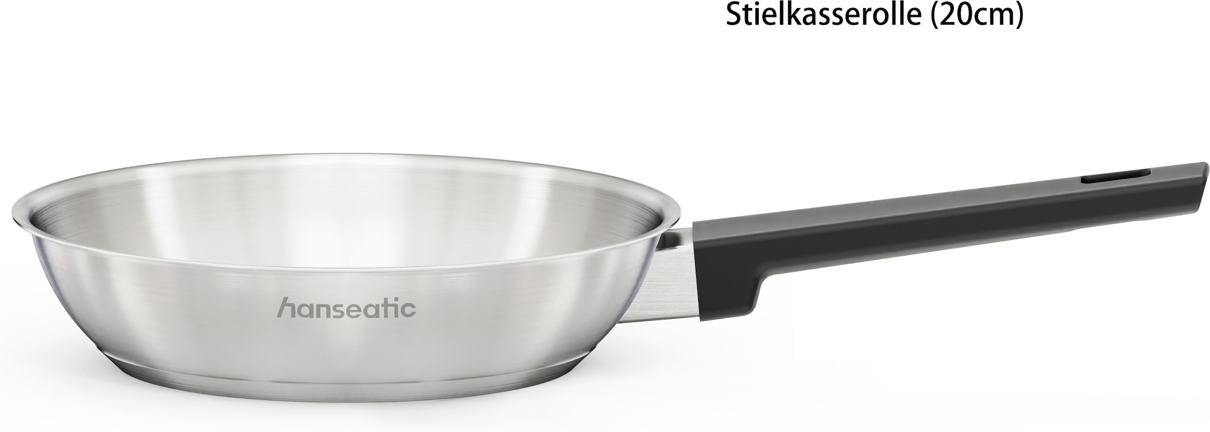 Hanseatic Bratpfanne »SMART« Edelstahl 18/10 1 tlg. ohne Beschichtung, energiesparend, für alle Herdarten, inkl. Induktion