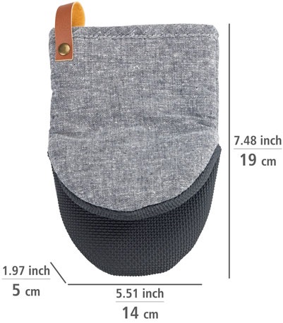 WENKO Topfhandschuhe »Modell Ada Mini«, (Set, 2 tlg.), kleine Ofenhandschuhe, Handflächen aus Neopren, Baumwollinnenseite