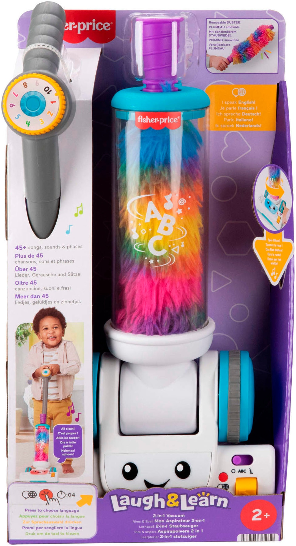 Fisher-Price® Lernspielzeug »Lernspaß Staubsauger« mit Licht- und Soundeffekt