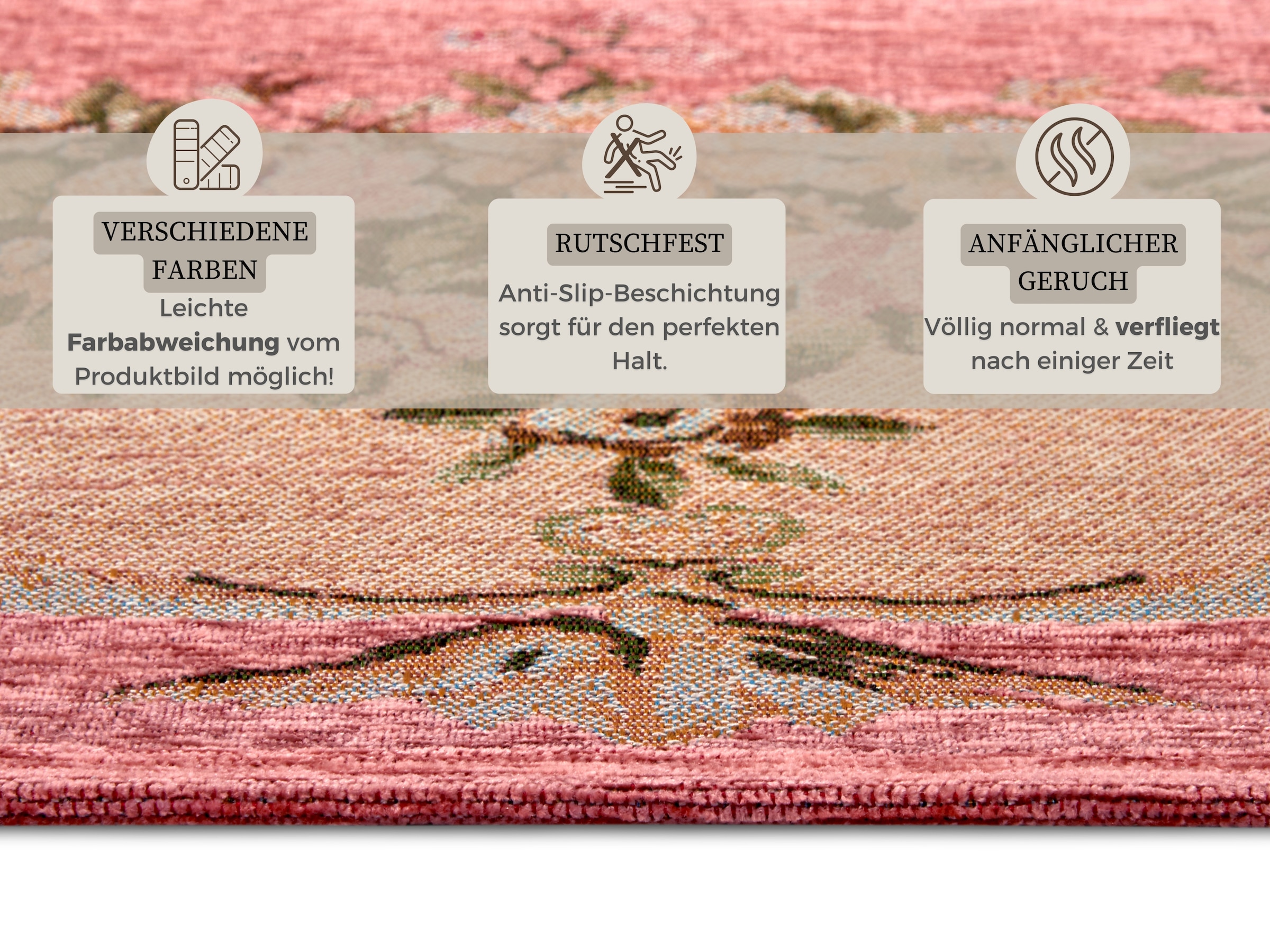 HANSE Home Teppich »Asmaa«, rechteckig, 5 mm Höhe, strapazierfähig, pflegeleicht, robust, Anti-Slip