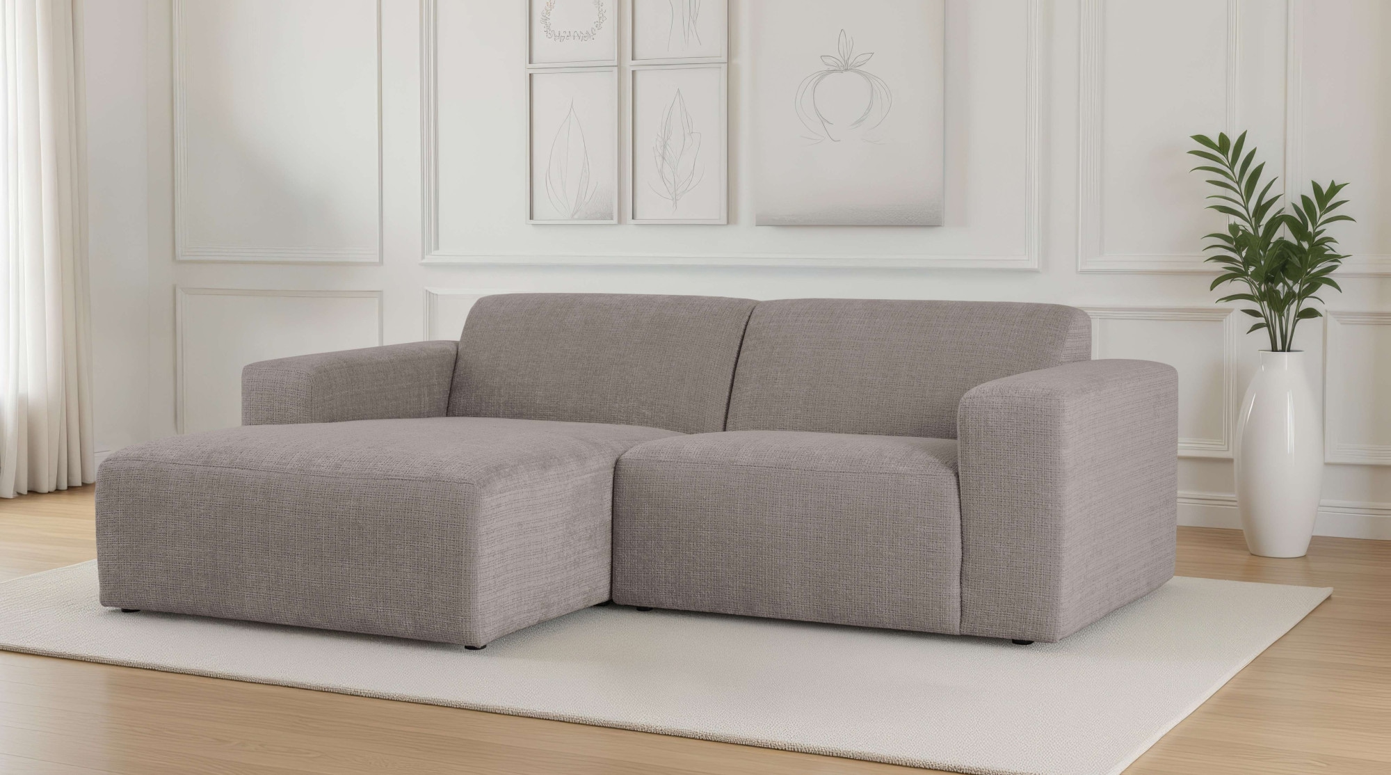 OTTO home Ecksofa »Koa, 228 cm, L-Form, Modulsofa in Cord, Chenille, Strukt günstig online kaufen