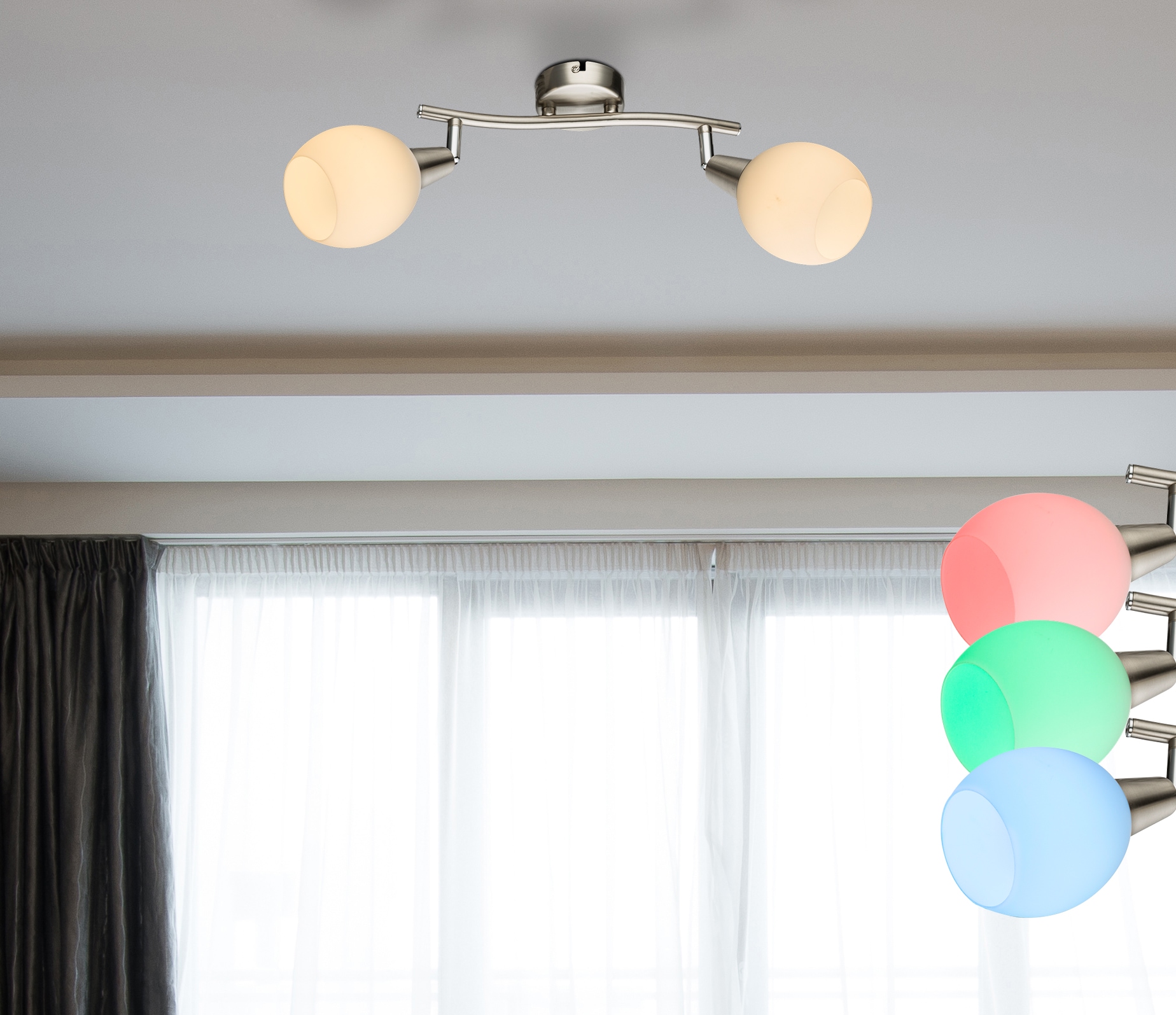 GLOBO LIGHTING Deckenspot »ELLIOTT« E14 1 Stk. LED Strahler für Wohn- & Schlafzimmer dimmbar, Fernbedienung