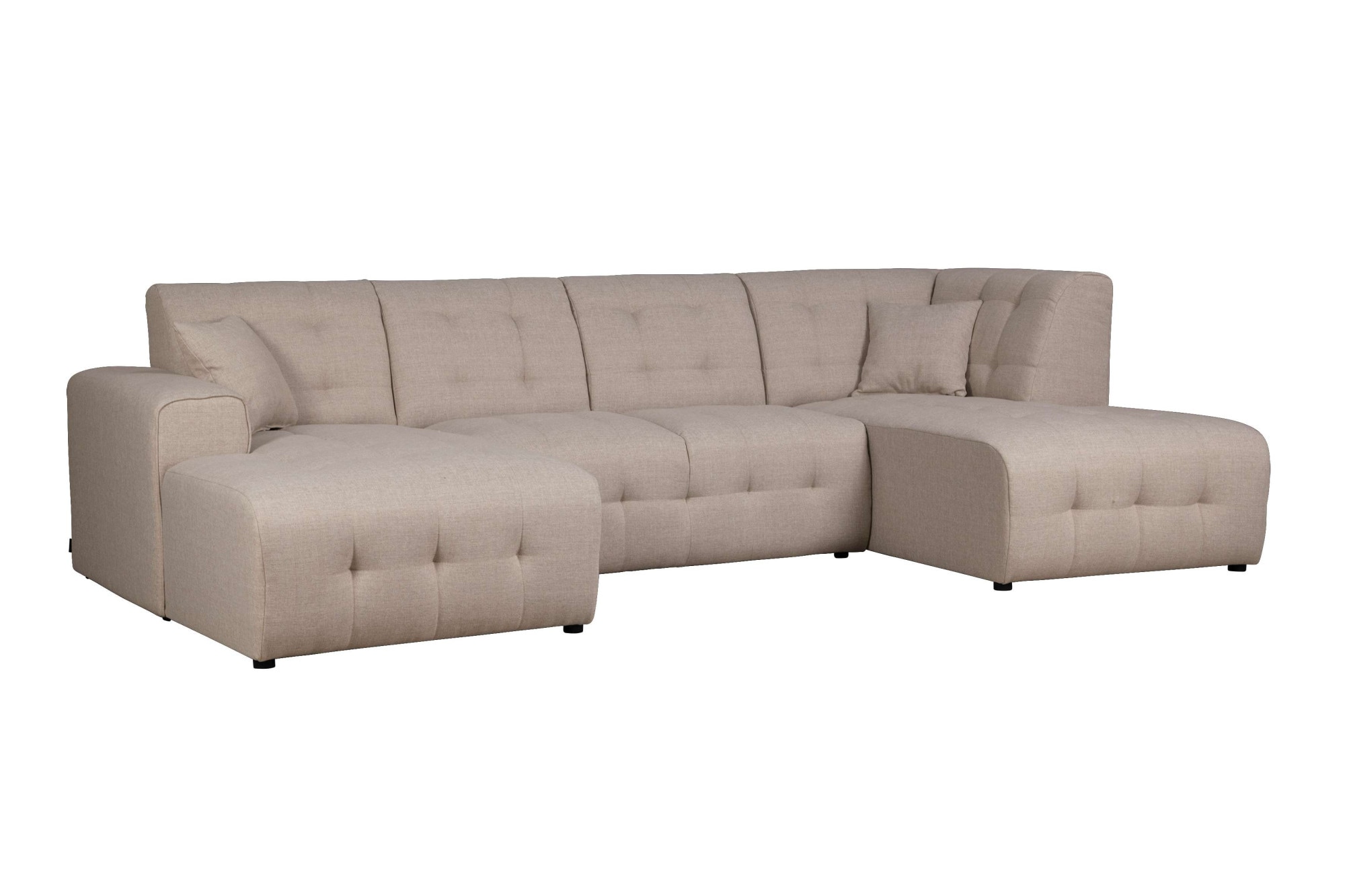 Home affaire Wohnlandschaft »Nosia U-Form«, incl. 2 Zierkissen, mit feiner Steppung