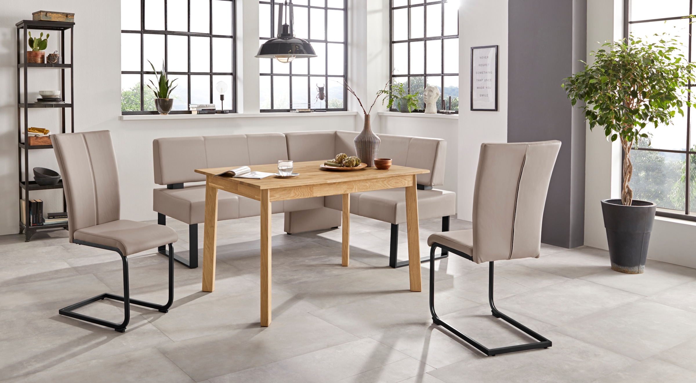 Home affaire Freischwinger »Oliver«, (Set), 2 St., Kunstleder, Stuhl belastbar bis 120 Kg