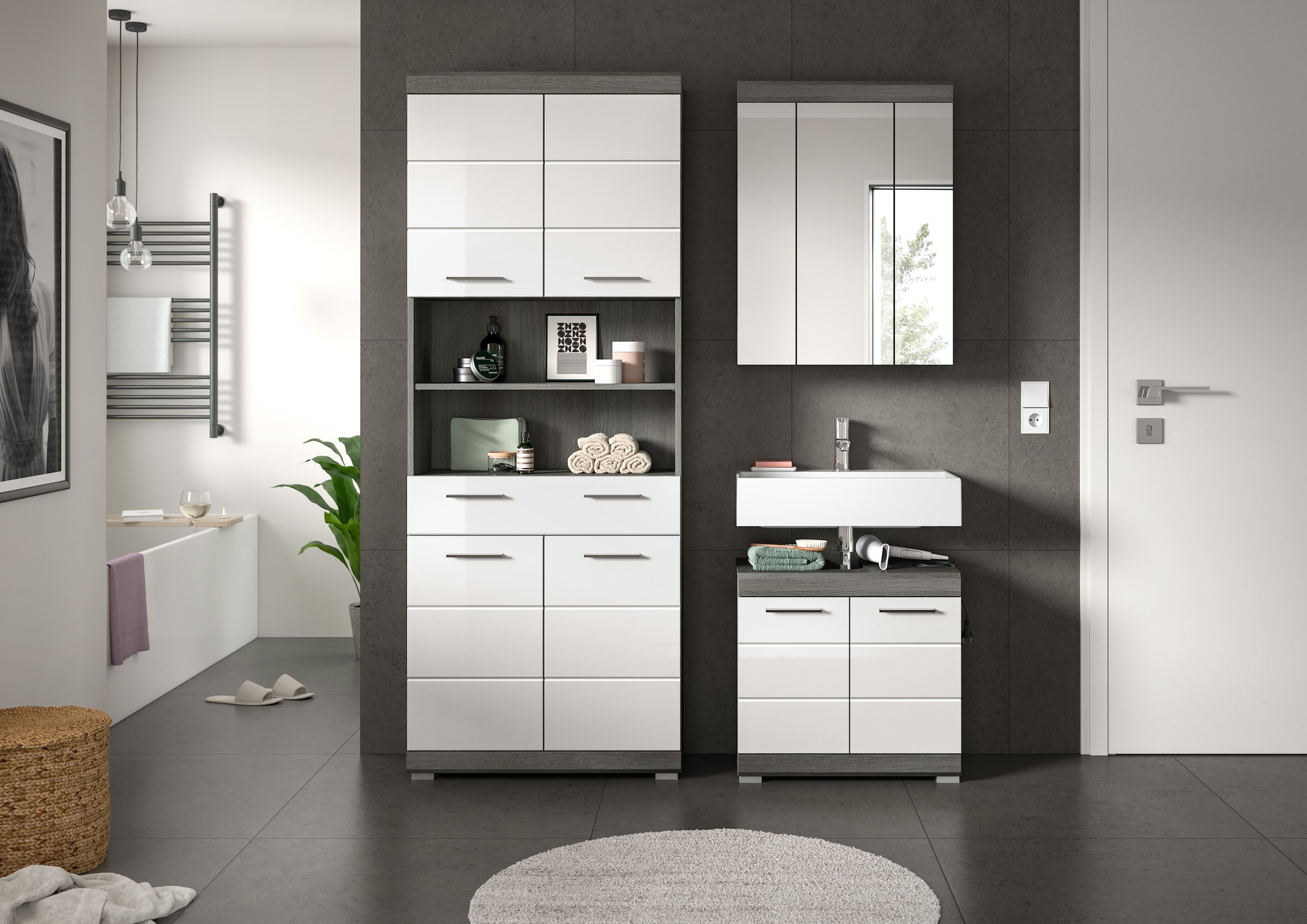 INOSIGN Badmöbel-Set »SIENA, TOPSELLER!, Breite 149cm, 3-teiliges Set«, (Se günstig online kaufen