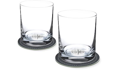 Contento Whiskyglas, (Set, 4 tlg., 2 Whiskygläser und 2 Untersetzer), Kompass, 400 ml,... kaufen
