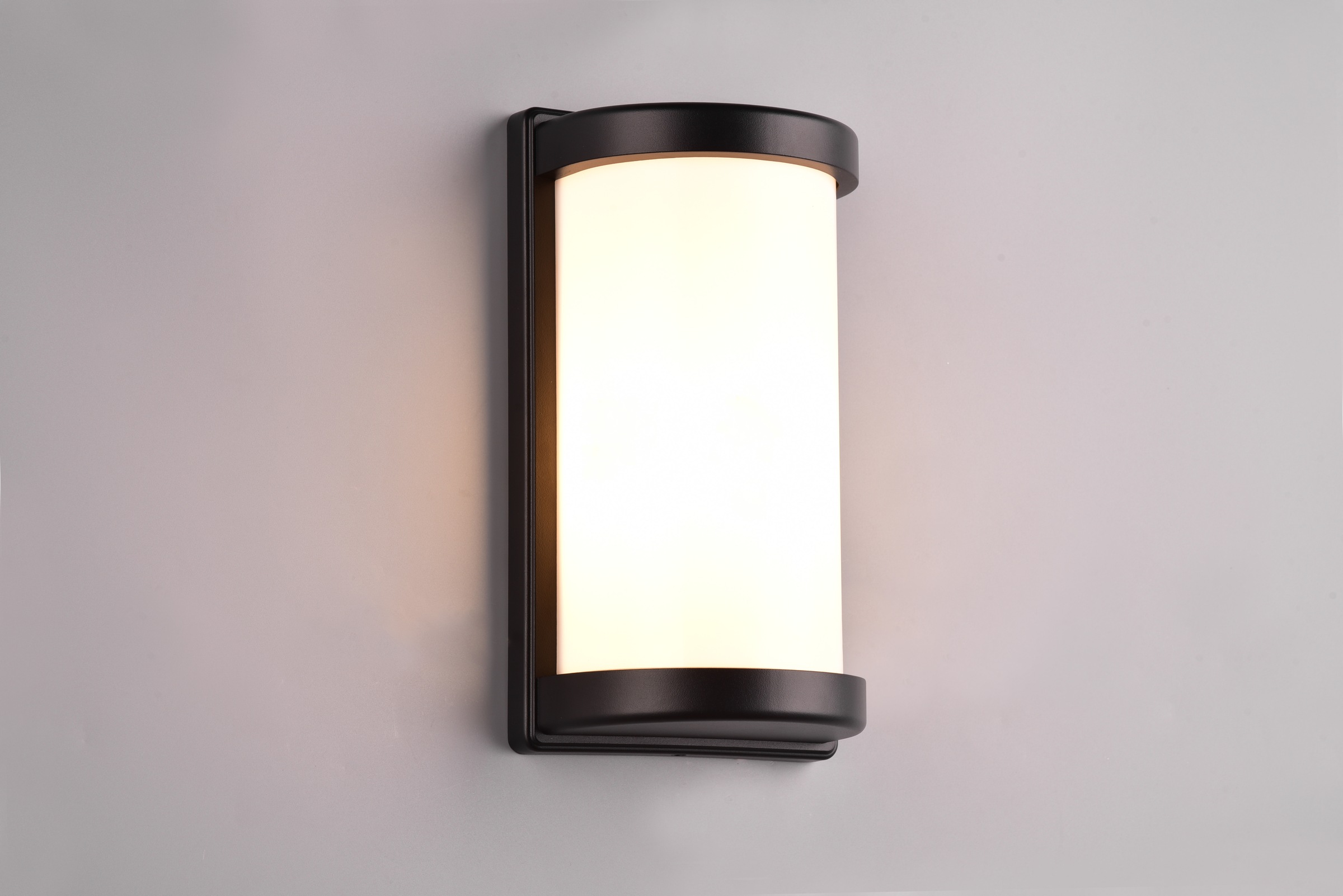 REALITY Leuchten Außen-Wandleuchte »PUELO, Outdoor Wandlampe Hauswand Fassade Garten, exkl 1x E27 max 10W«, 1 flammig, Leuchtmittel E27 | Leuchtmittel wechselbar, halbrunde Aussen Wandlampe aus Aluminium, IP44, Höhe 26cm Breite 14 cm