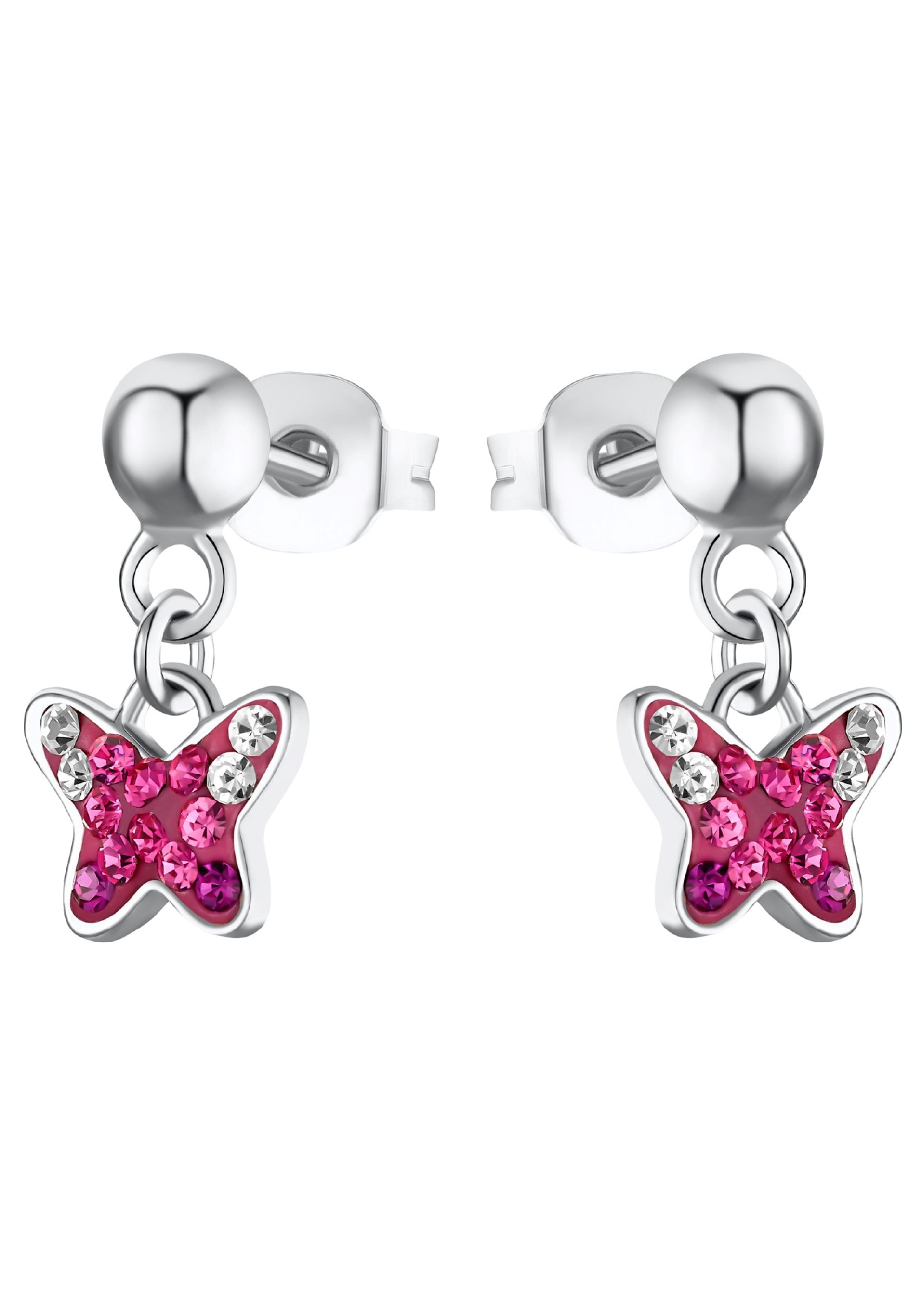 Prinzessin Lillifee Paar Ohrhänger »Schmetterling, 2033997«, mit Preciosa Crystal