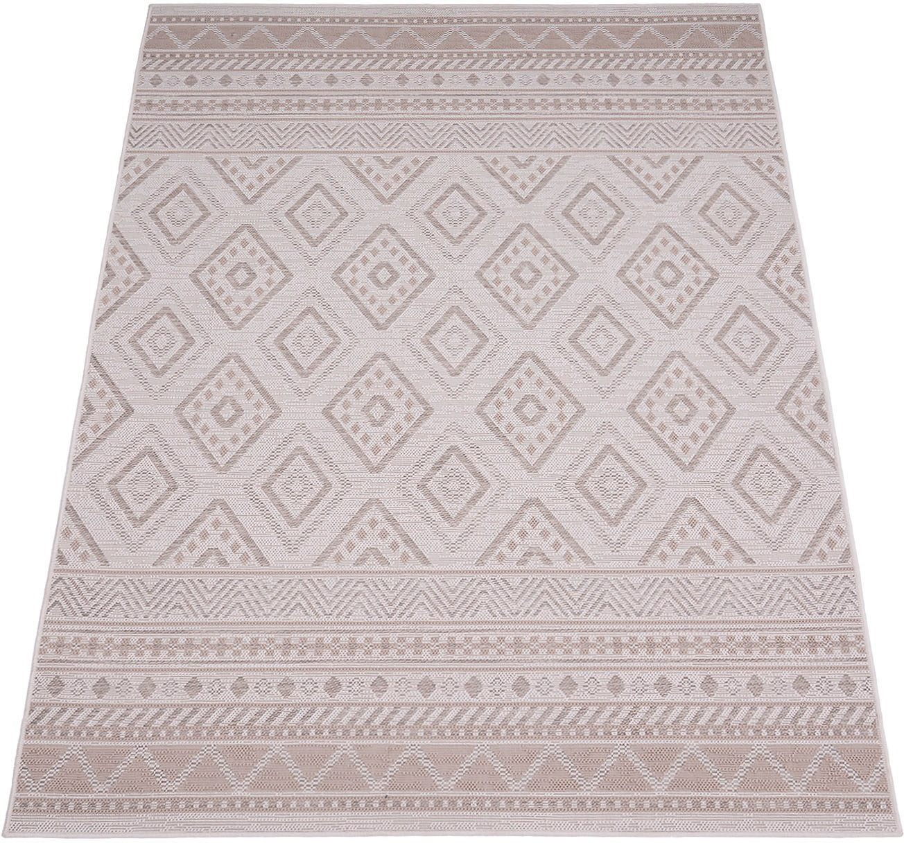 Paco Home Teppich »Vermont 184«, rechteckig, 4 mm Höhe, Flachgewebe, modern günstig online kaufen