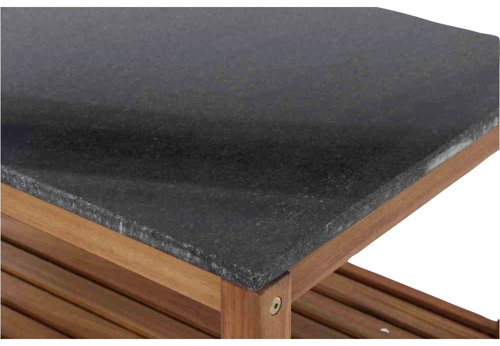 Siena Garden Gartentisch »Riva« 52x75x87 cm,  Outdoor-Kitchen, Mittelteil, Gestell Akazie FSC 100%,Granit dunkelgrau