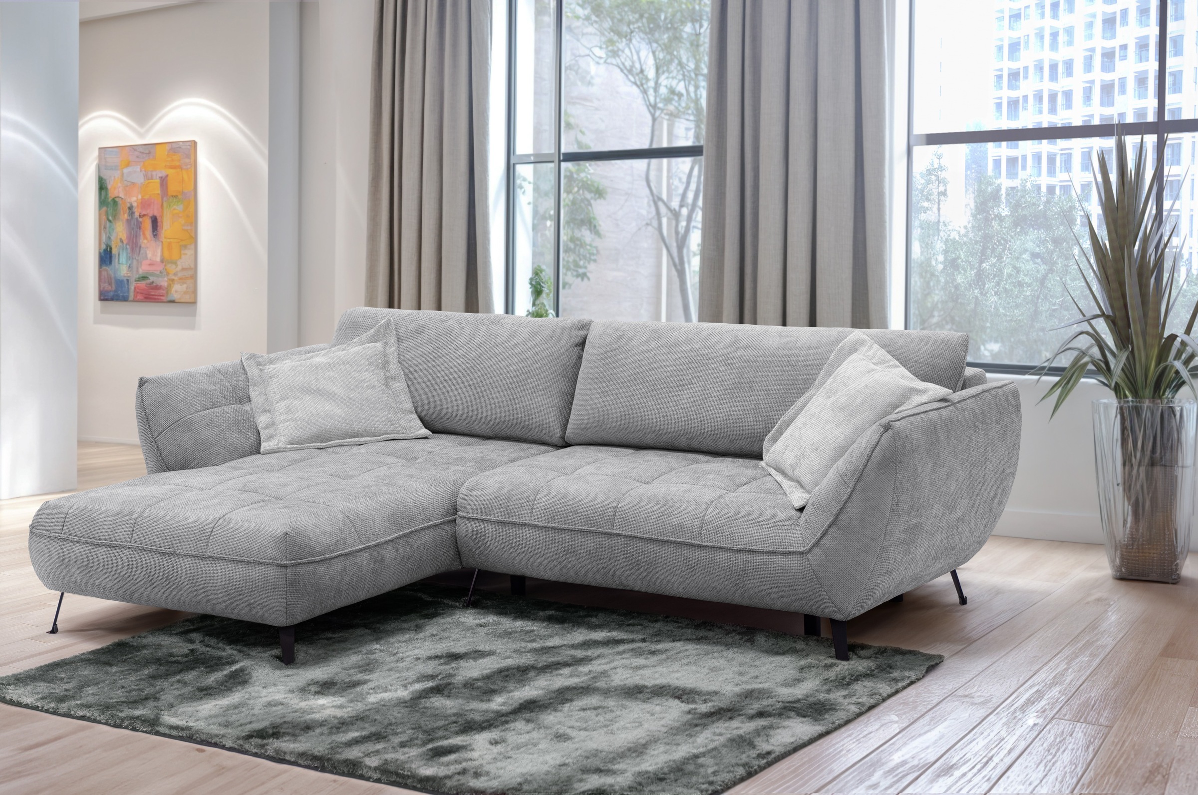 exxpo - sofa fashion Ecksofa »Samoa, bequem und modern, mit Easy-Lift-Bettf günstig online kaufen