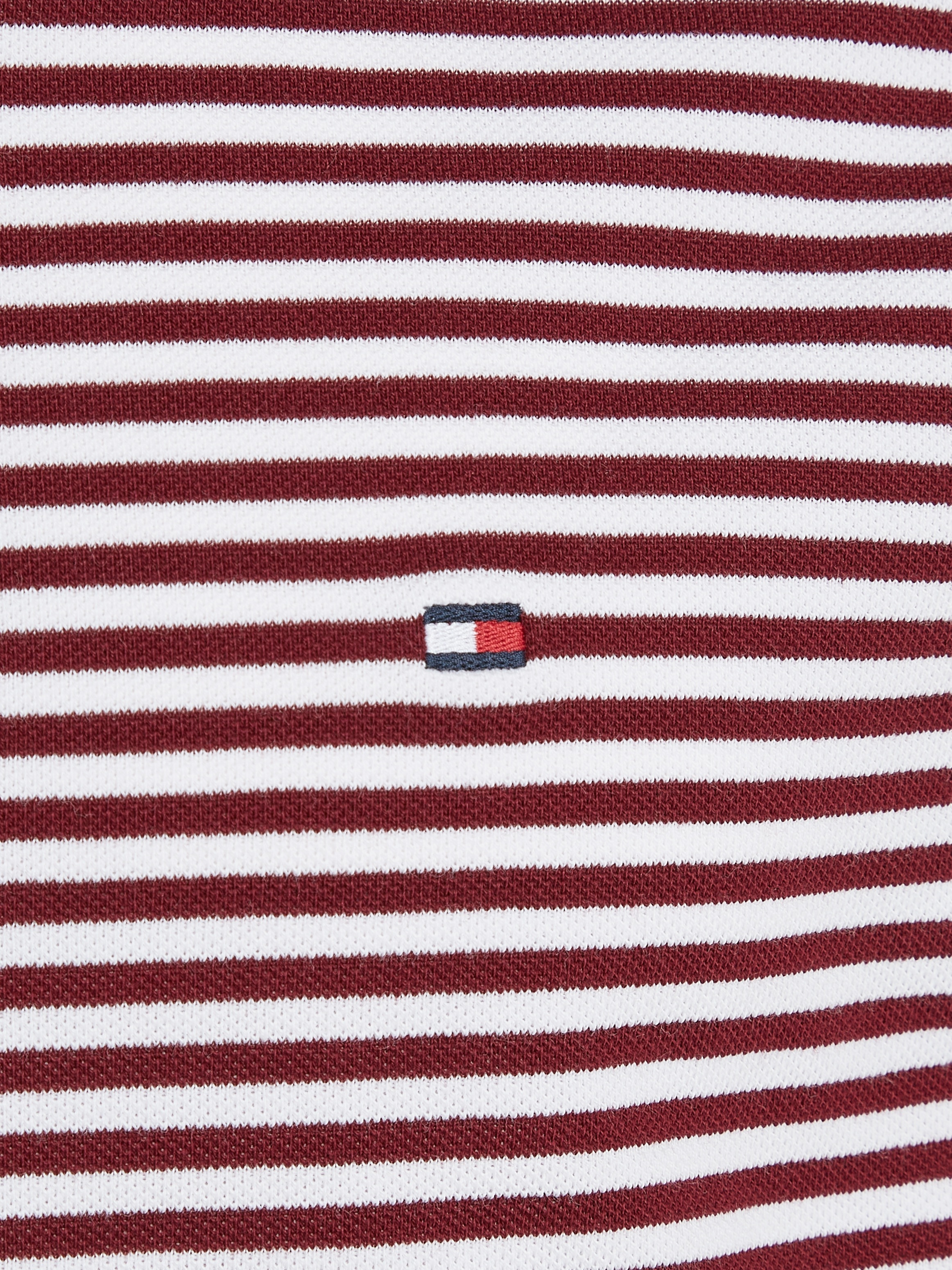 Tommy Hilfiger Poloshirt »1985 SLIM POLO mit Piqué-Struktur und Stickerei«, meliert, casual, slim fit, Baumwollmix, Polokragen