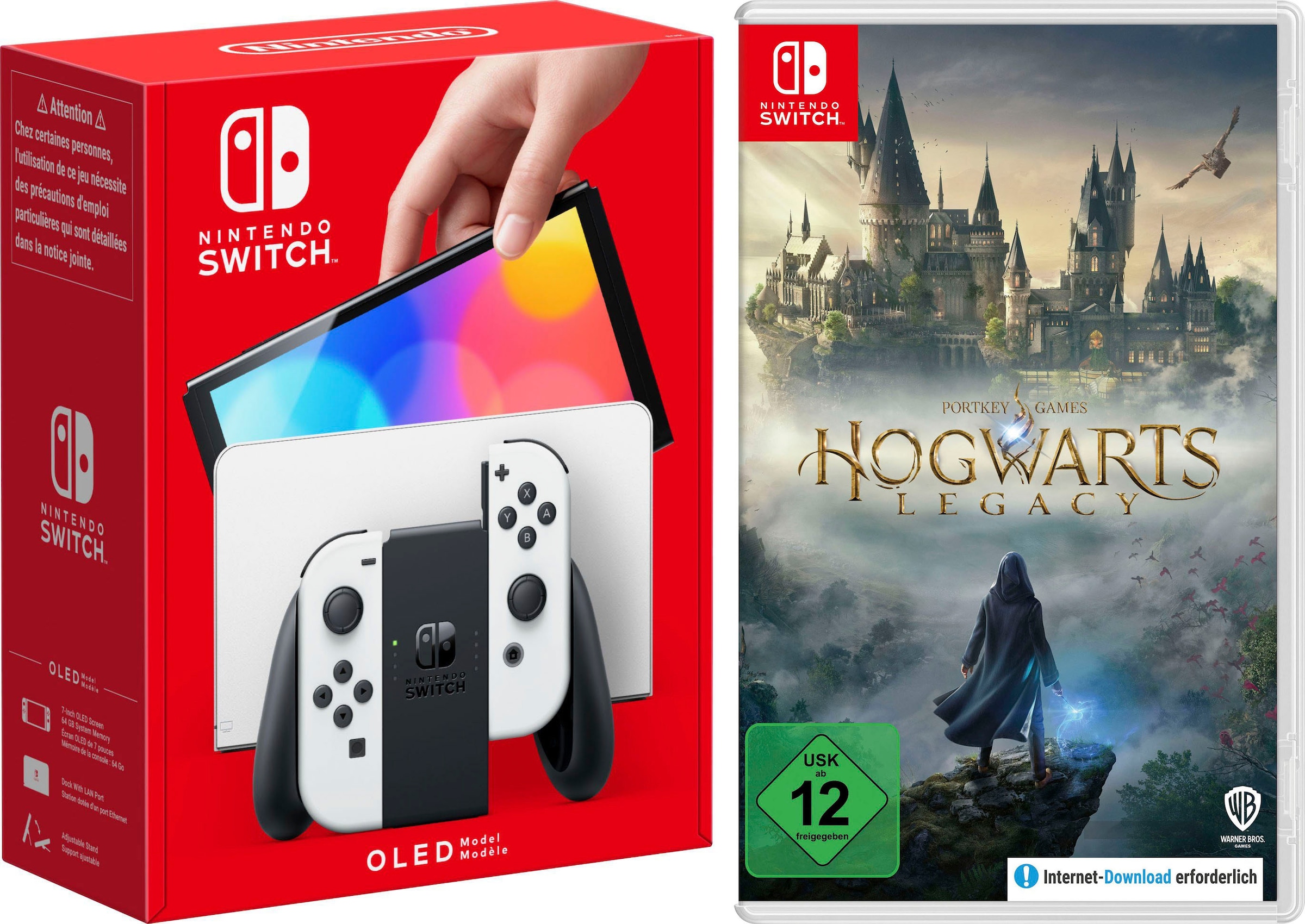 Bild von Nintendo Switch Konsolen-Set »NSW OLED + Hogwarts Legacy«