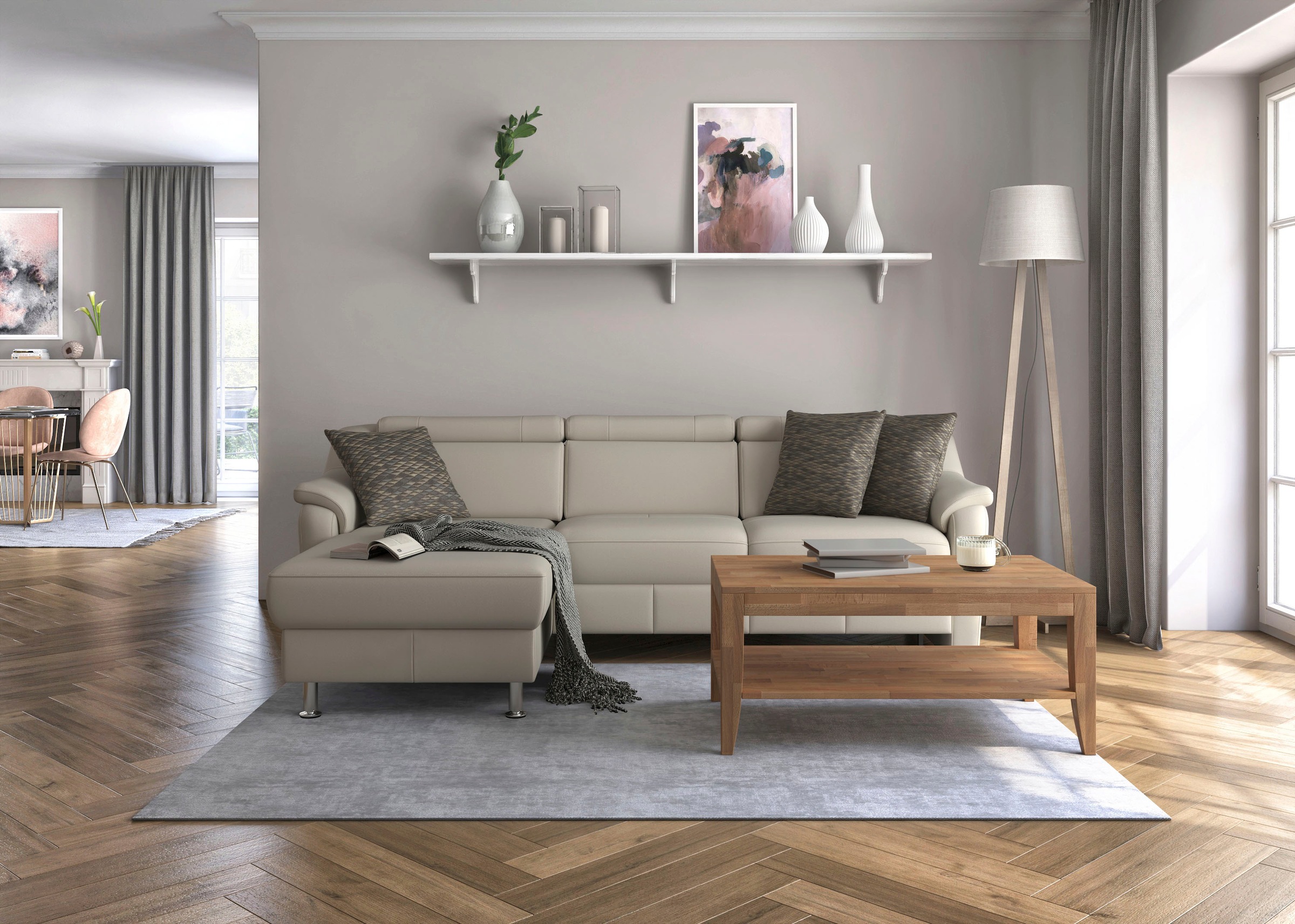 sit&more Ecksofa »Freetown L-Form«, inklusive Kopfteilverstellung und komfo günstig online kaufen
