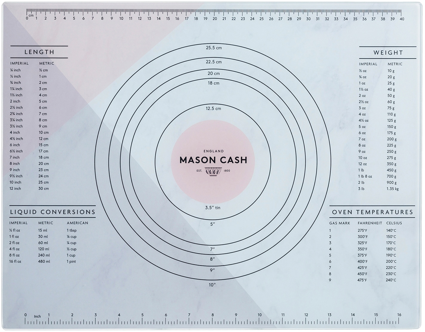 Mason Cash Backmatte, (1 tlg.), Glas, mit verschiedenen Masseinheiten