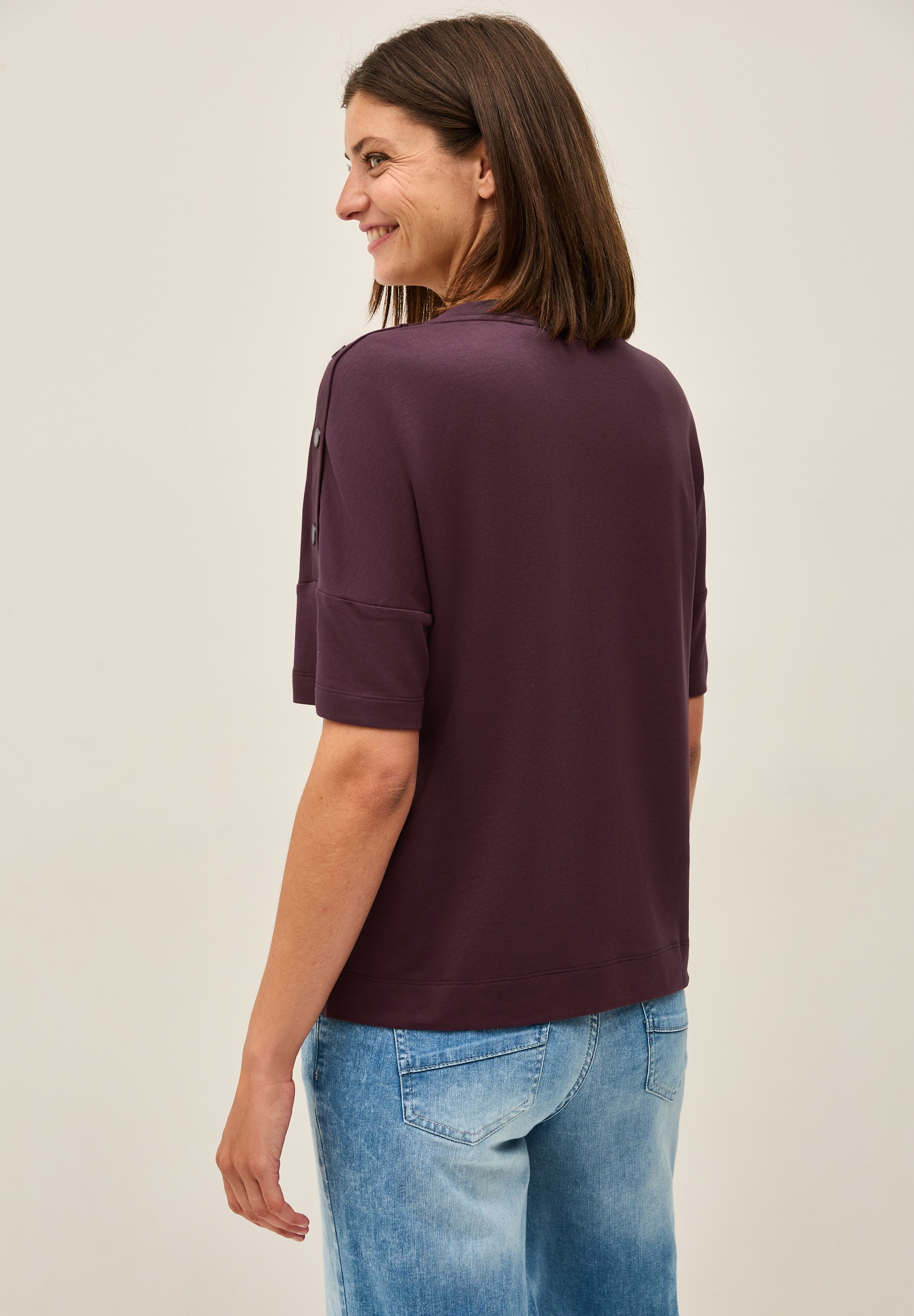 Cecil T-Shirt, mit Knopfdetails