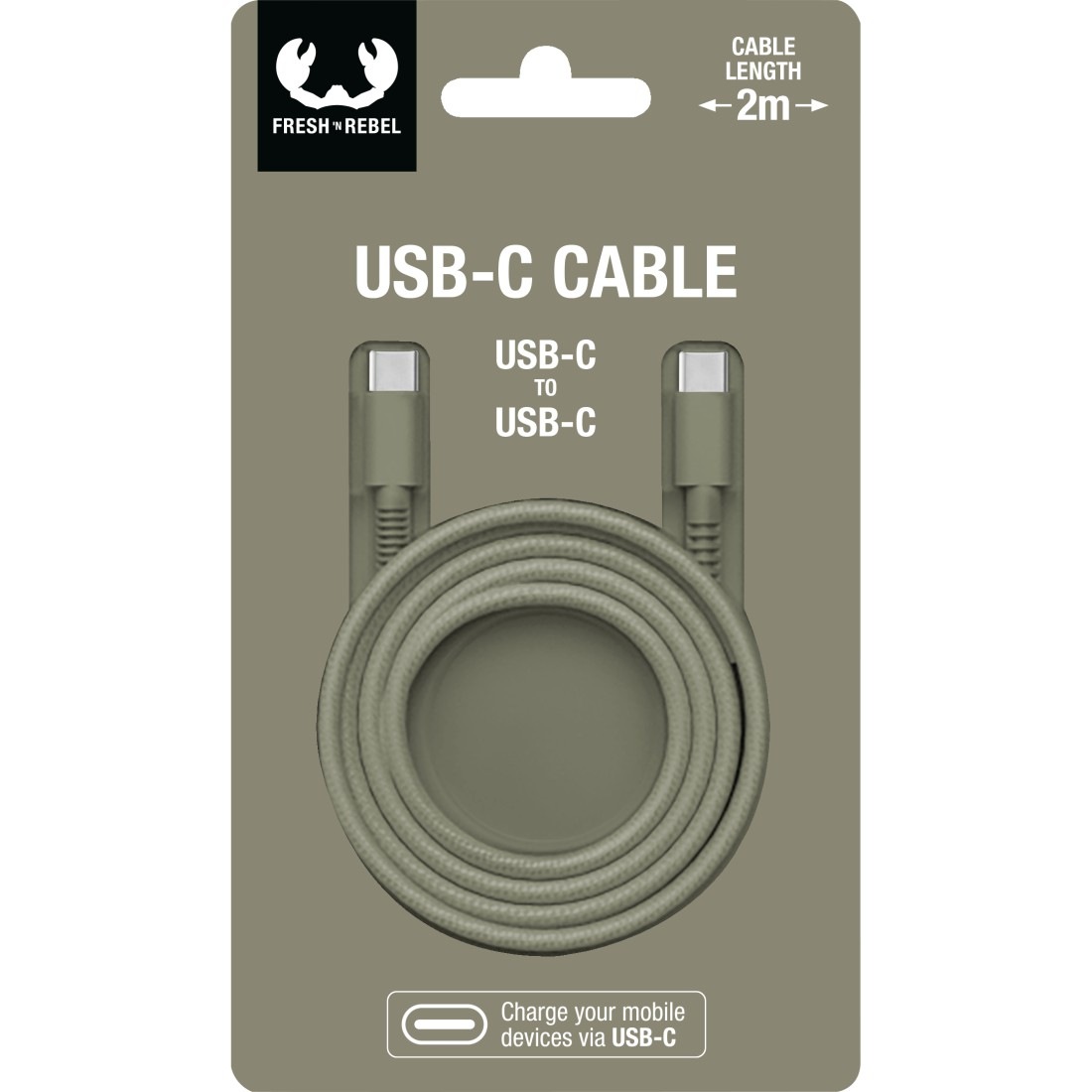 Fresh´n Rebel Smartphone-Kabel »USB-C - USB-C Kabel "Fabriq", 2m«, USB Typ C-USB Typ C, 200 cm