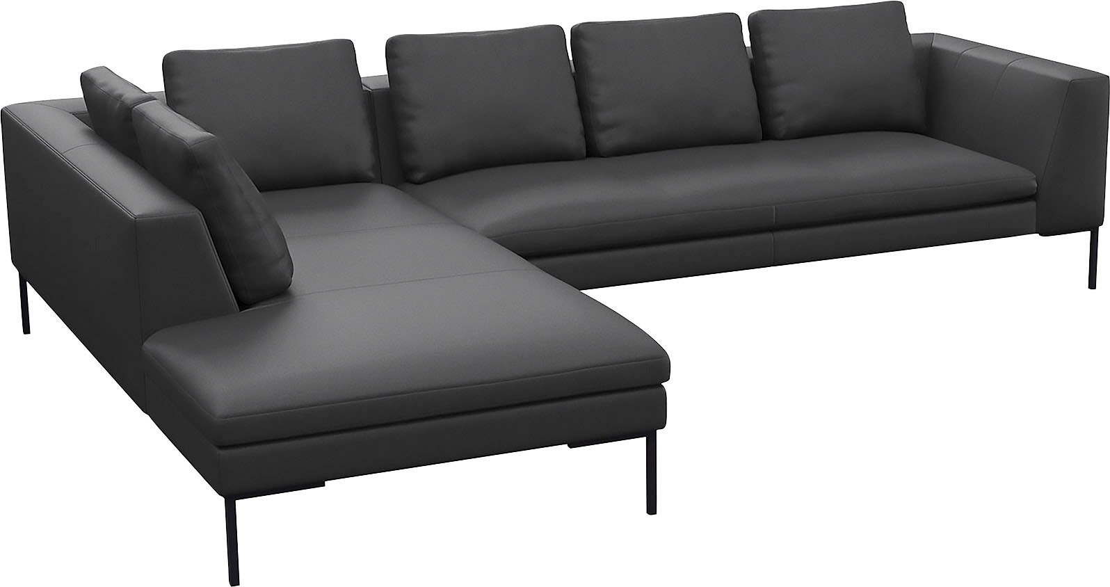 FLEXLUX Ecksofa »Loano, superbequemer Sitzkomfort durch Kaltschaum im Sitz, günstig online kaufen