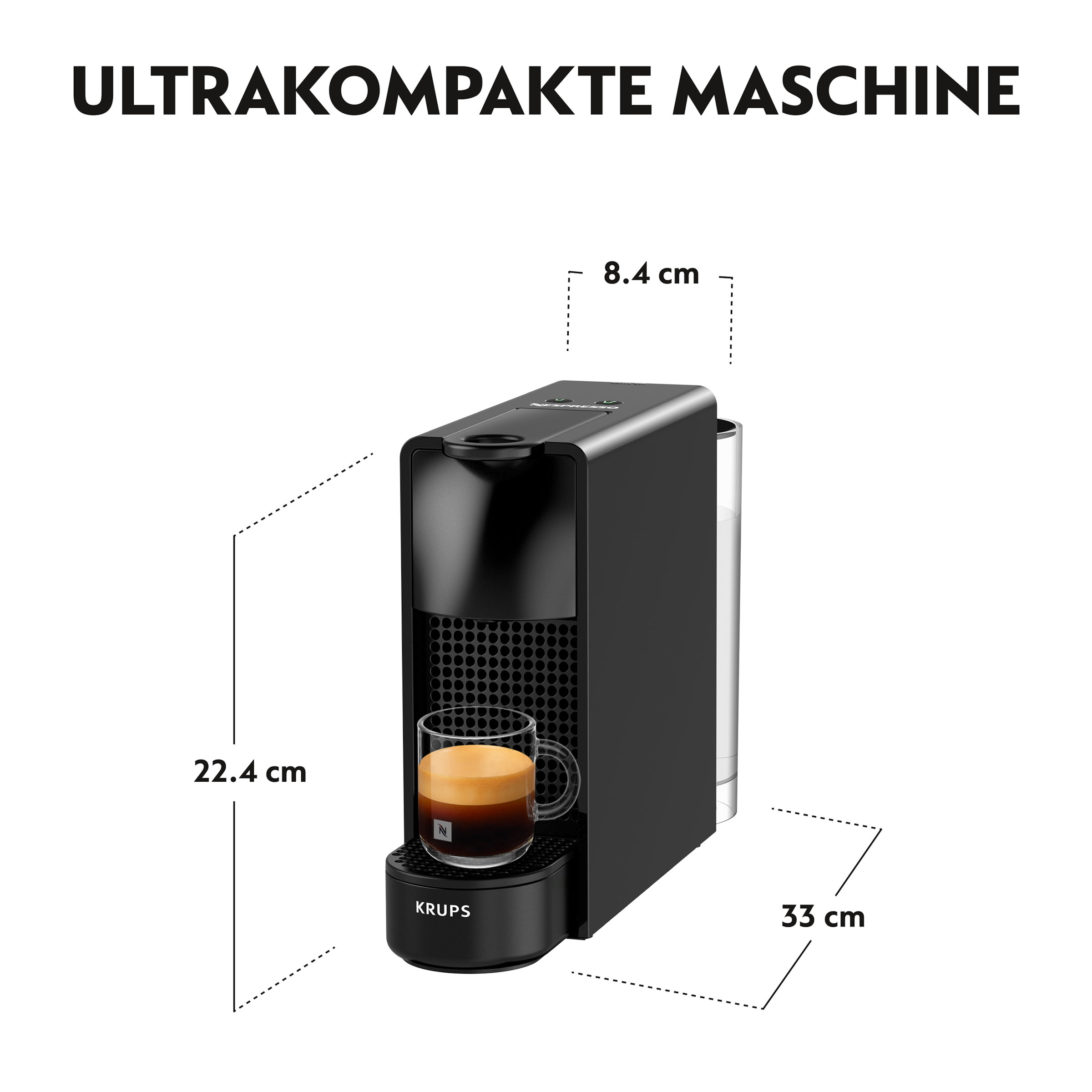 Nespresso Kapselmaschine »XN1108 Essenza Mini von Krups« Pumpendruck: 19 Bar, inkl. Willkommenspaket mit 7 Kapseln