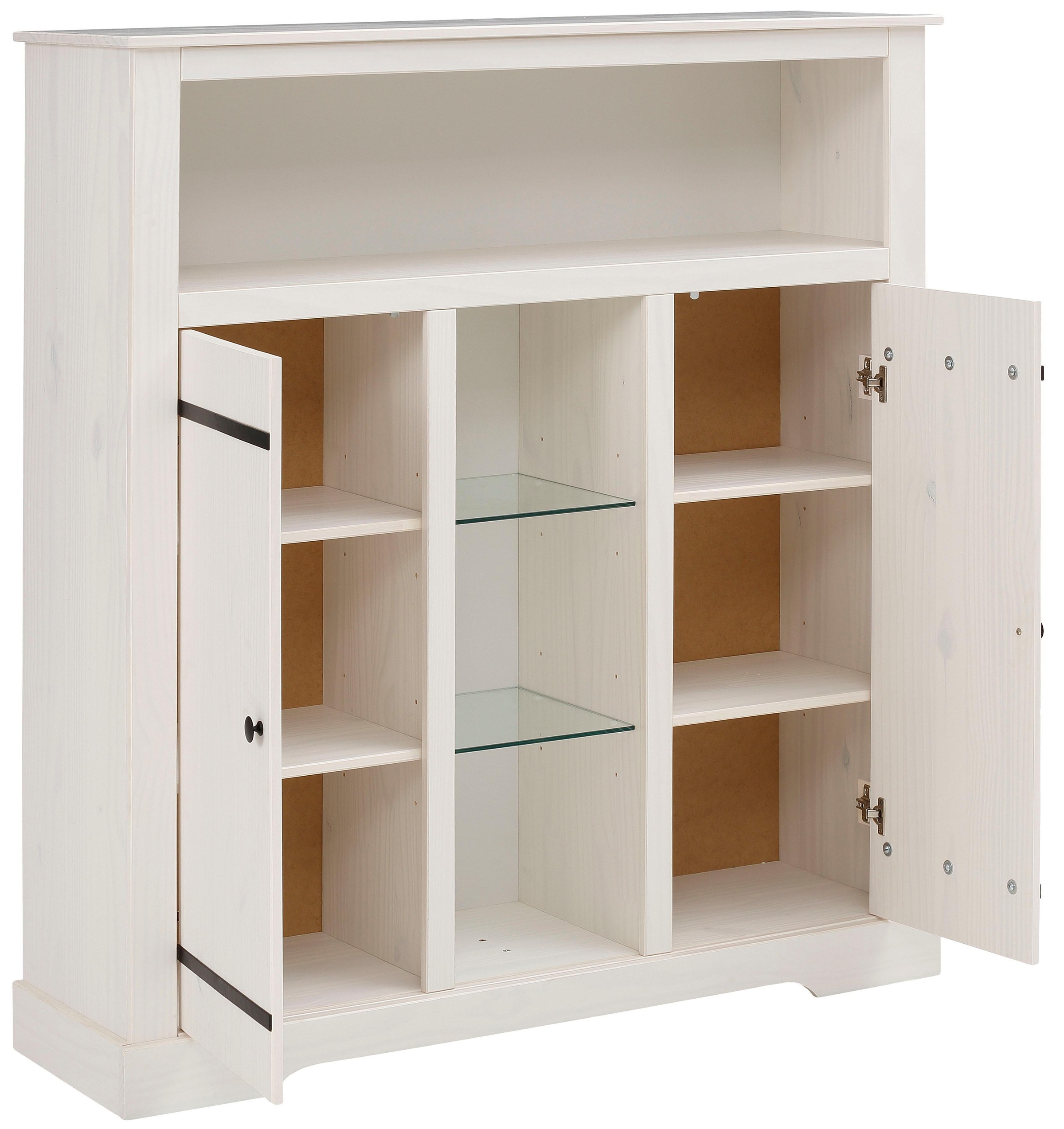 Home affaire Highboard, Stauraumschrank aus massivem Kiefernholz, Breite 120 cm