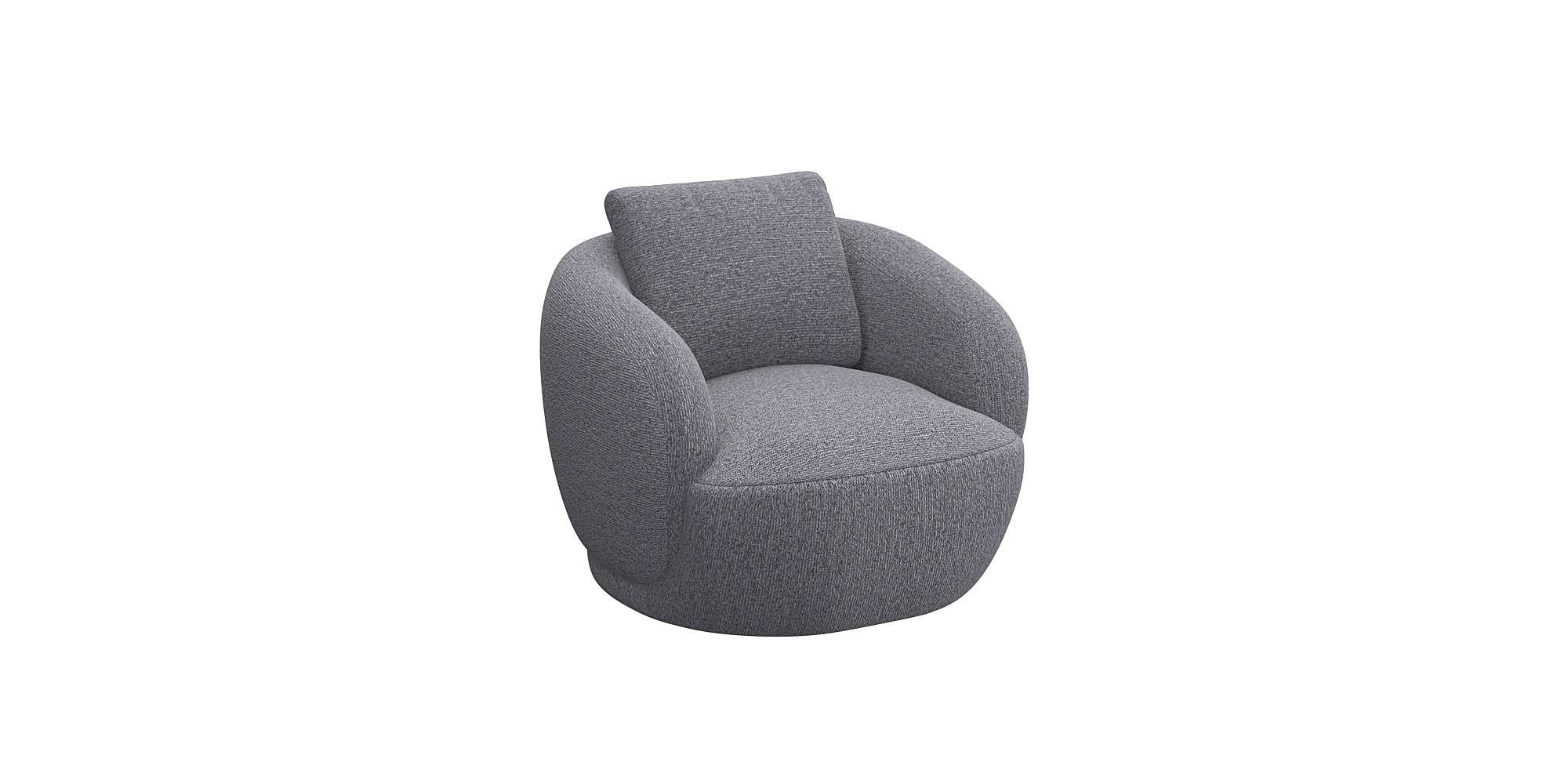 FLEXLUX Sessel »Torino, rund, drehbar, Einzelsofa, Polstersessel,«, Modernes, organisches Sessel-Design, Kaltschaum, Wellenunterfederung