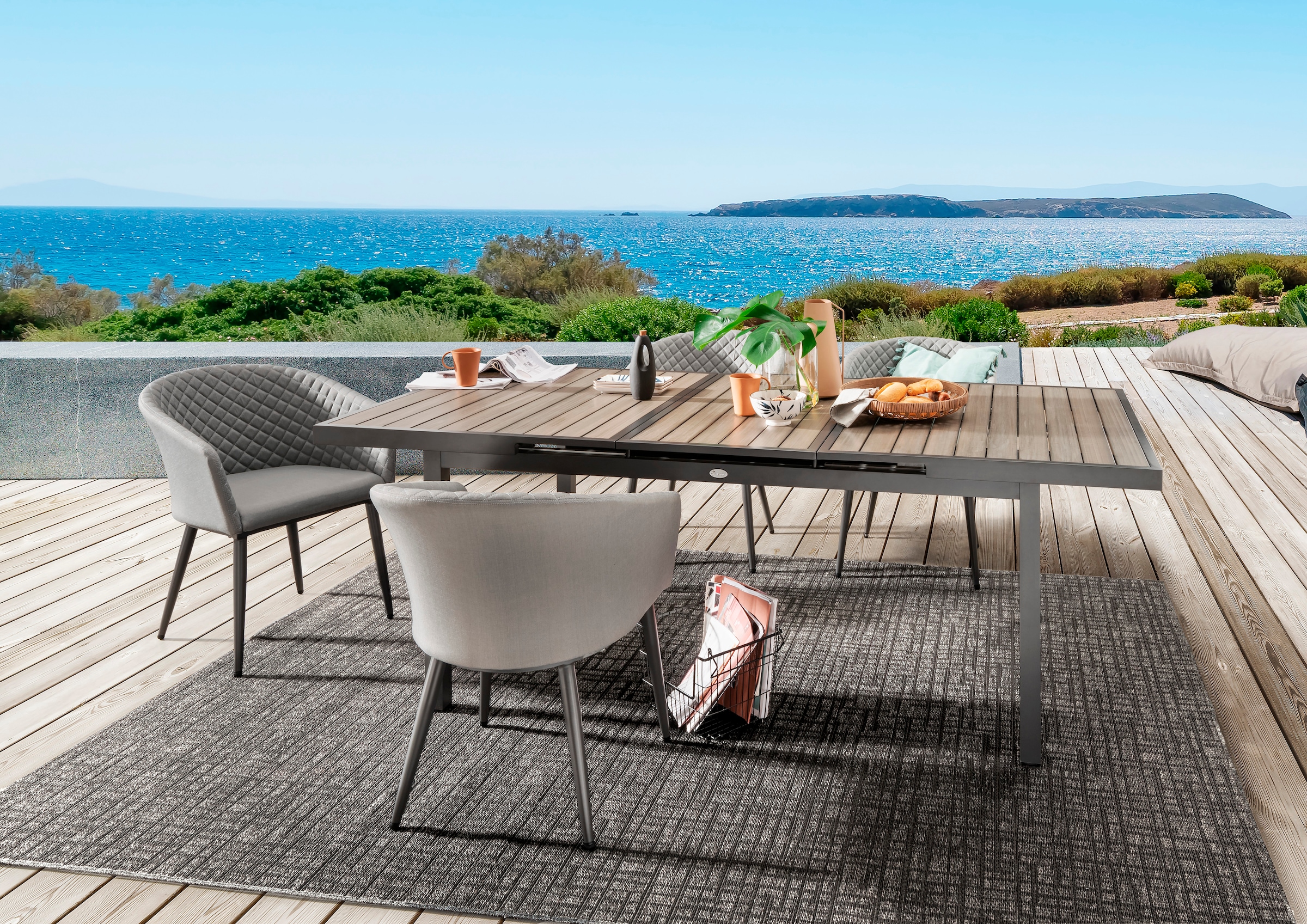 Destiny Garten-Essgruppe »MODENA IMOLA« 4x Sessel, 1x Tisch, 5 Stk. tlg. Al günstig online kaufen