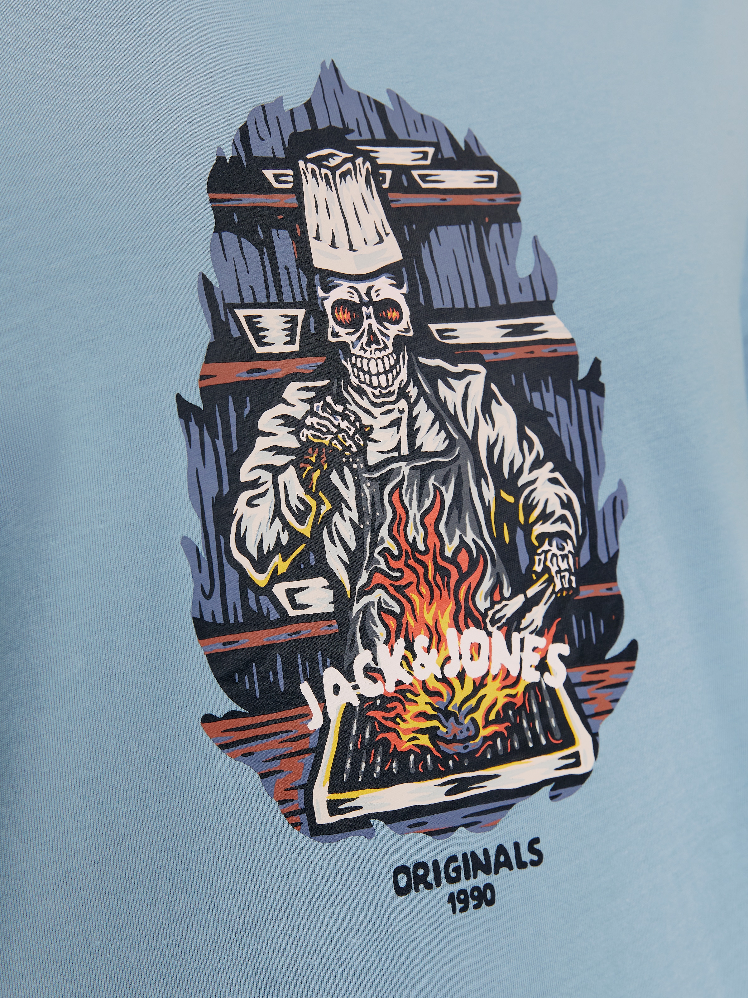 Jack & Jones Rundhalsshirt »JORSEVEN SKULL TEE SS CREW NECK SN«