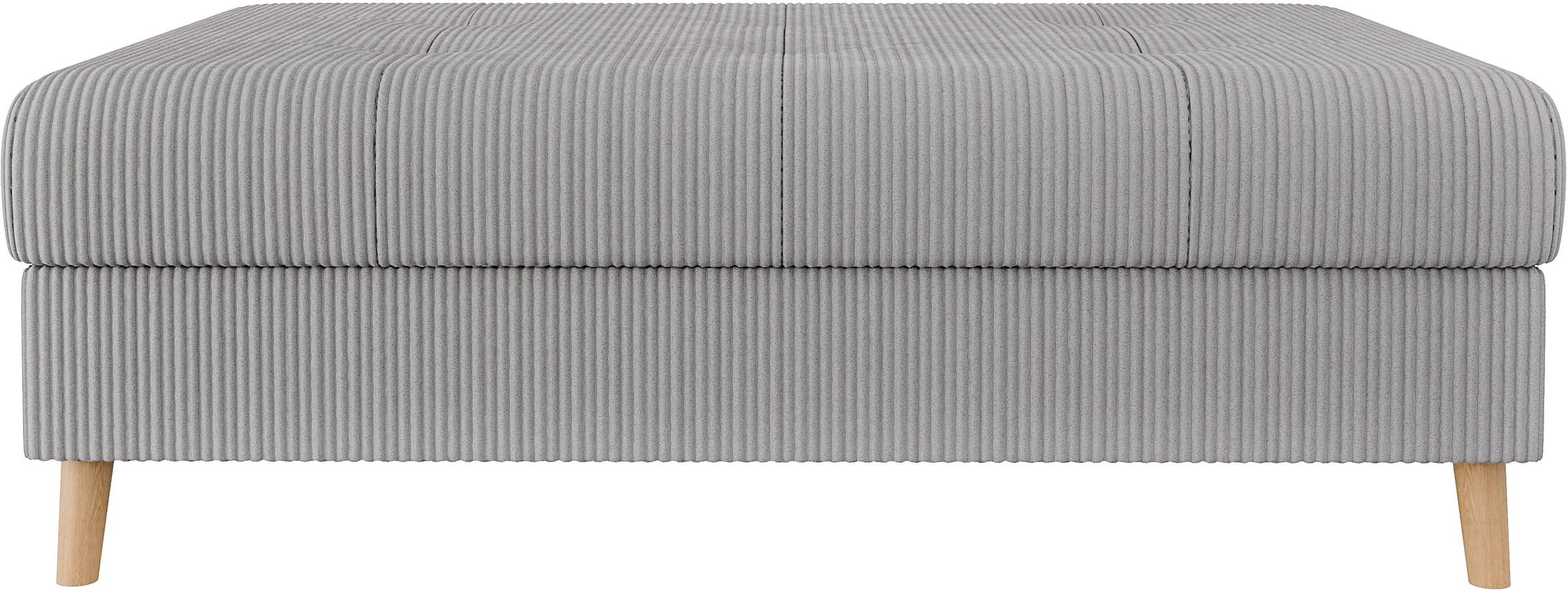 Home affaire Polsterhocker »CHARRE XXL, Steppung im Sitzbereich, Maße: B/T/H: 118/73/40 cm«, passend zur Serie CHARRE, auch in Cord und Bouclé