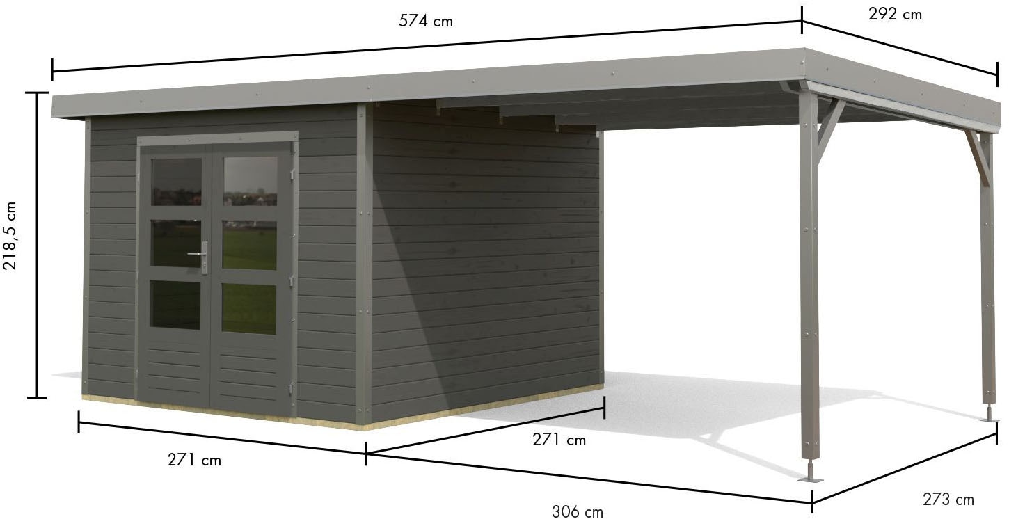 Karibu Gartenhaus »Pluto 6 B«, aus hochwertigen Materialien
