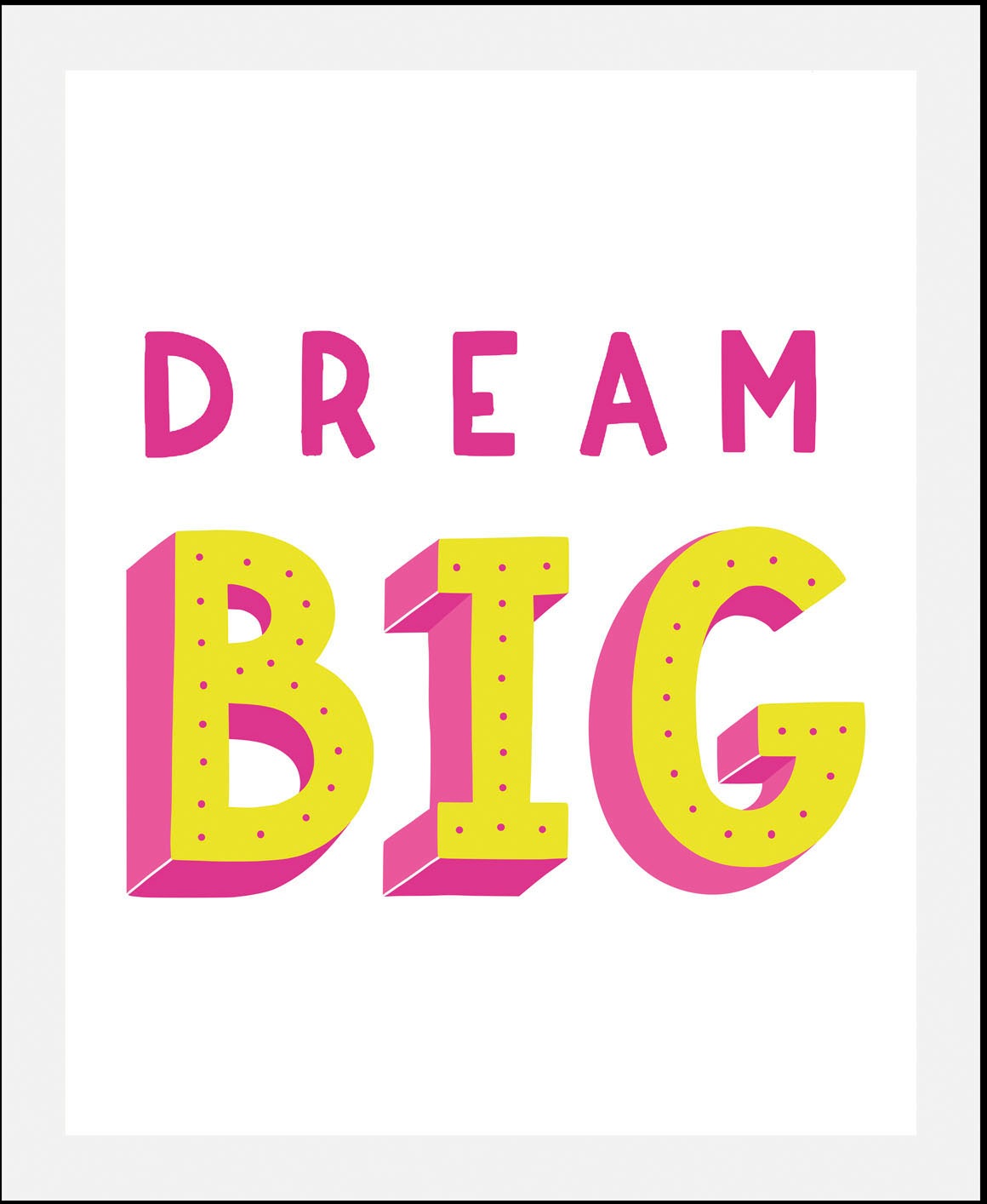 queence Bild »Dream Big«, Schriftzüge-Schriftzug-Kunst-Motivationsbilder, ( günstig online kaufen