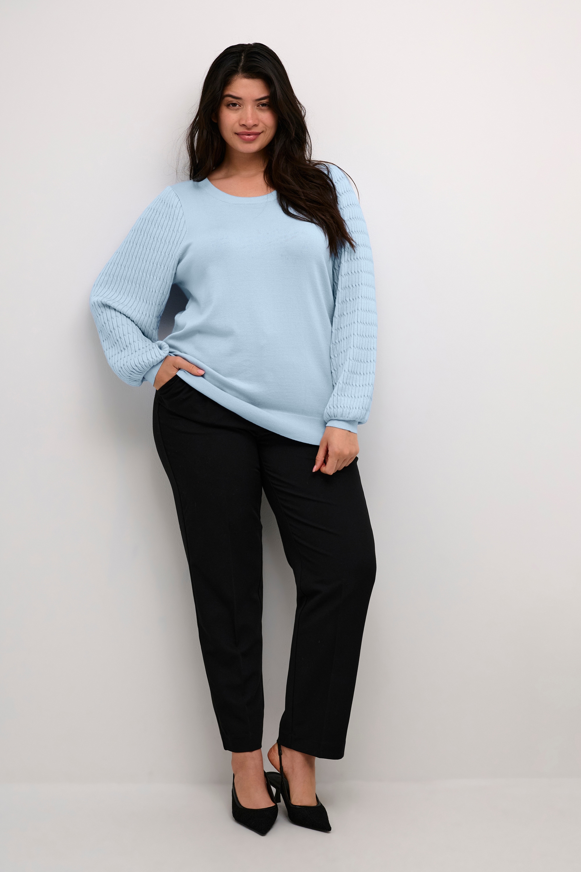 KAFFE Curve Strickpullover »Damen Strickpullover KClini«