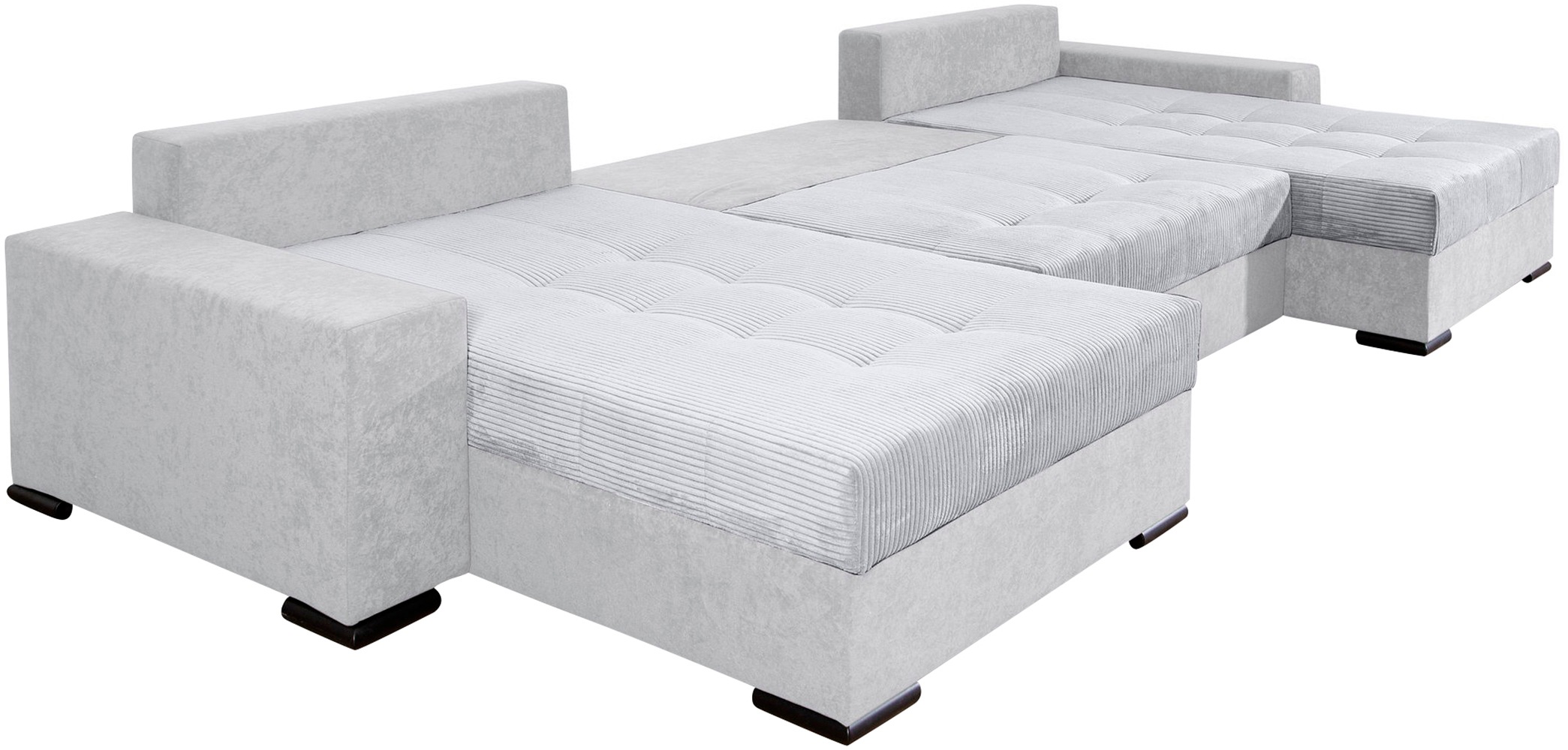 COLLECTION AB Wohnlandschaft »XXXL-Josy Relax U-Form Breite 352 cm, mit 2 gleich großen Recamieren«, inkl. Bettfunktion, Bettkasten, mit 4 Rückenkissen in zwei Größen