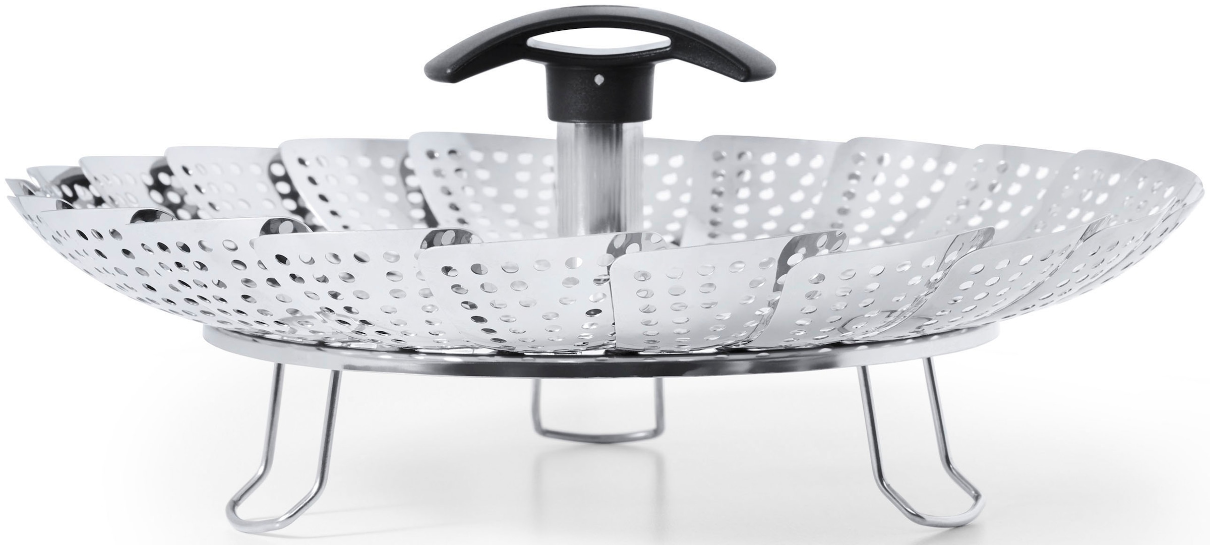 OXO Good Grips Dämpfeinsatz, mit ausziehbarem Griff, Edelstahl